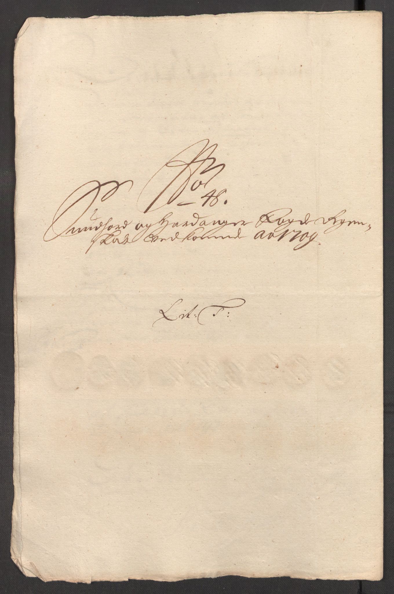 Rentekammeret inntil 1814, Reviderte regnskaper, Fogderegnskap, AV/RA-EA-4092/R48/L2986: Fogderegnskap Sunnhordland og Hardanger, 1709-1710, p. 253