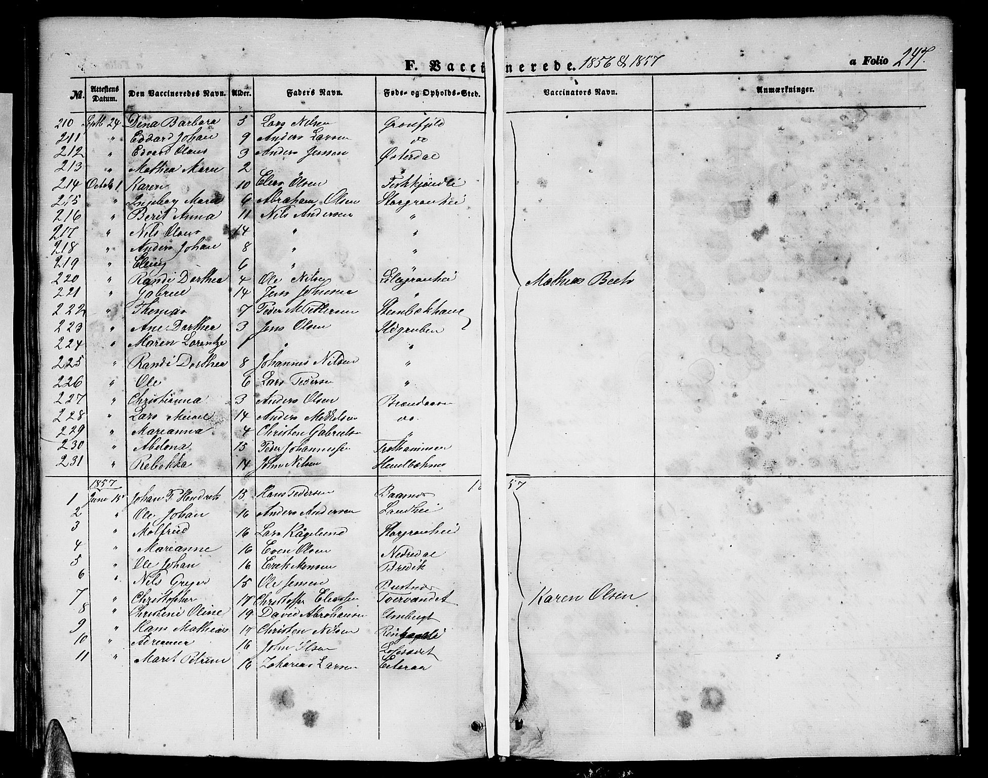 Ministerialprotokoller, klokkerbøker og fødselsregistre - Nordland, SAT/A-1459/827/L0414: Parish register (copy) no. 827C03, 1853-1865, p. 247