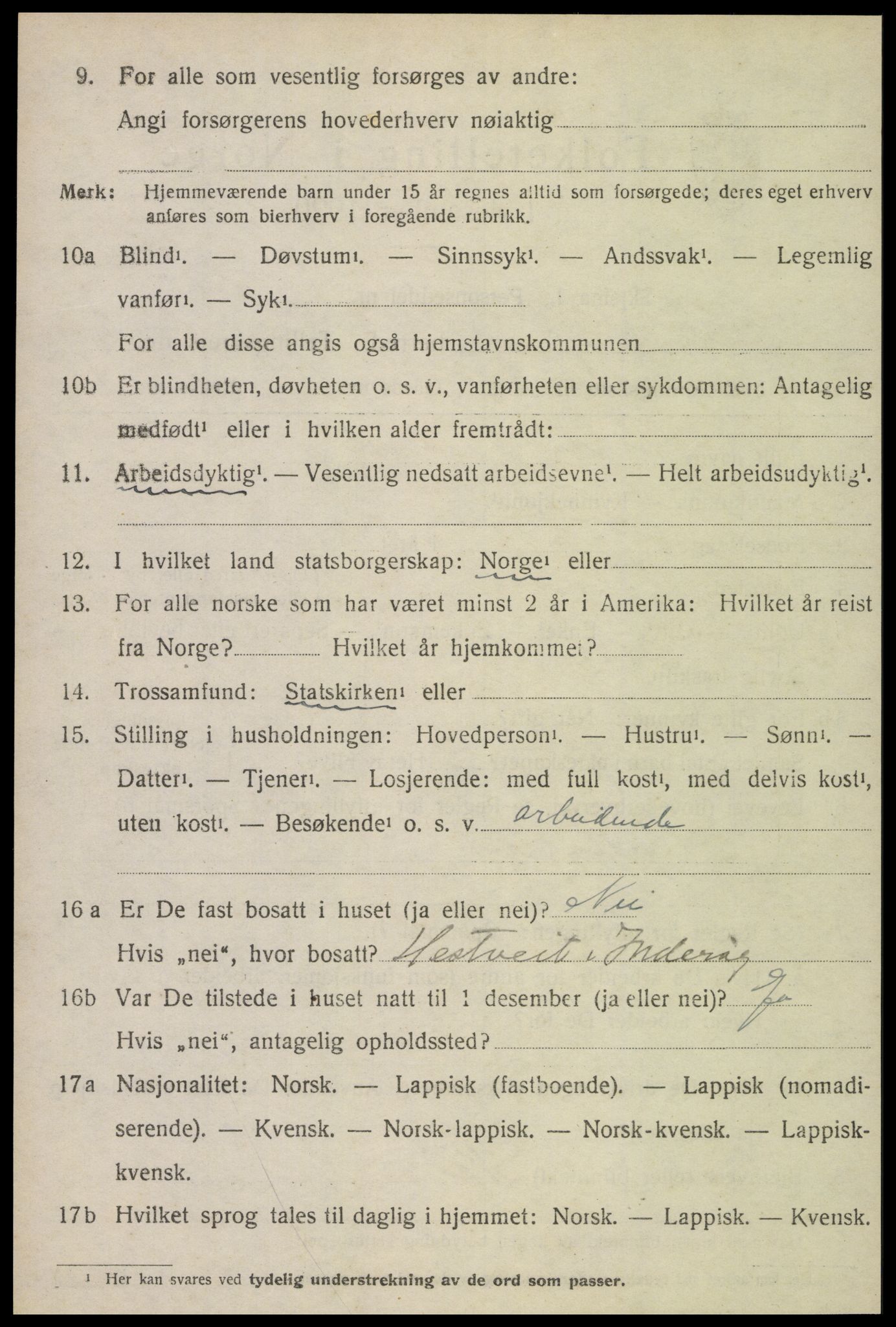 SAT, 1920 census for Inderøy, 1920, p. 2134