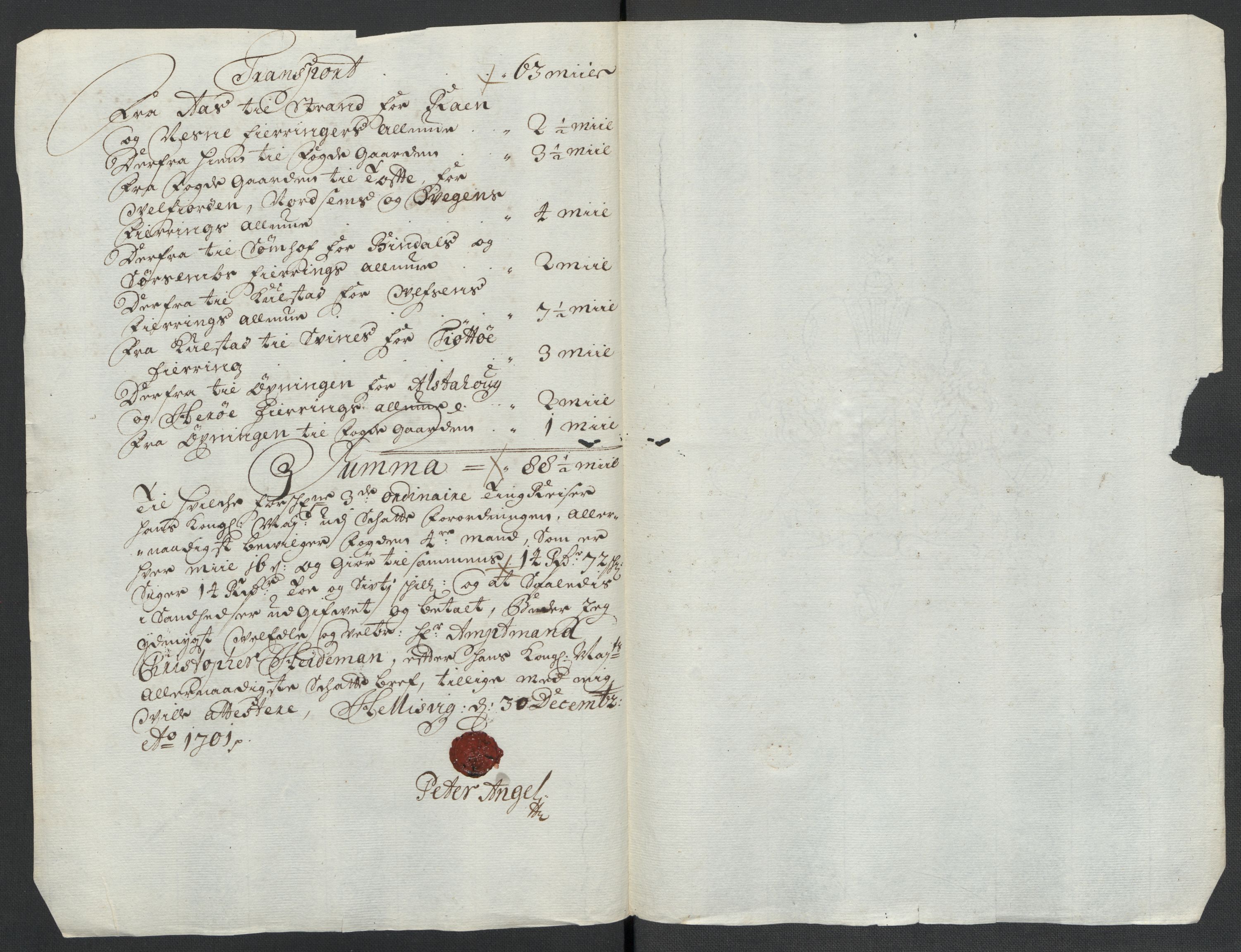 Rentekammeret inntil 1814, Reviderte regnskaper, Fogderegnskap, AV/RA-EA-4092/R65/L4507: Fogderegnskap Helgeland, 1699-1701, p. 389