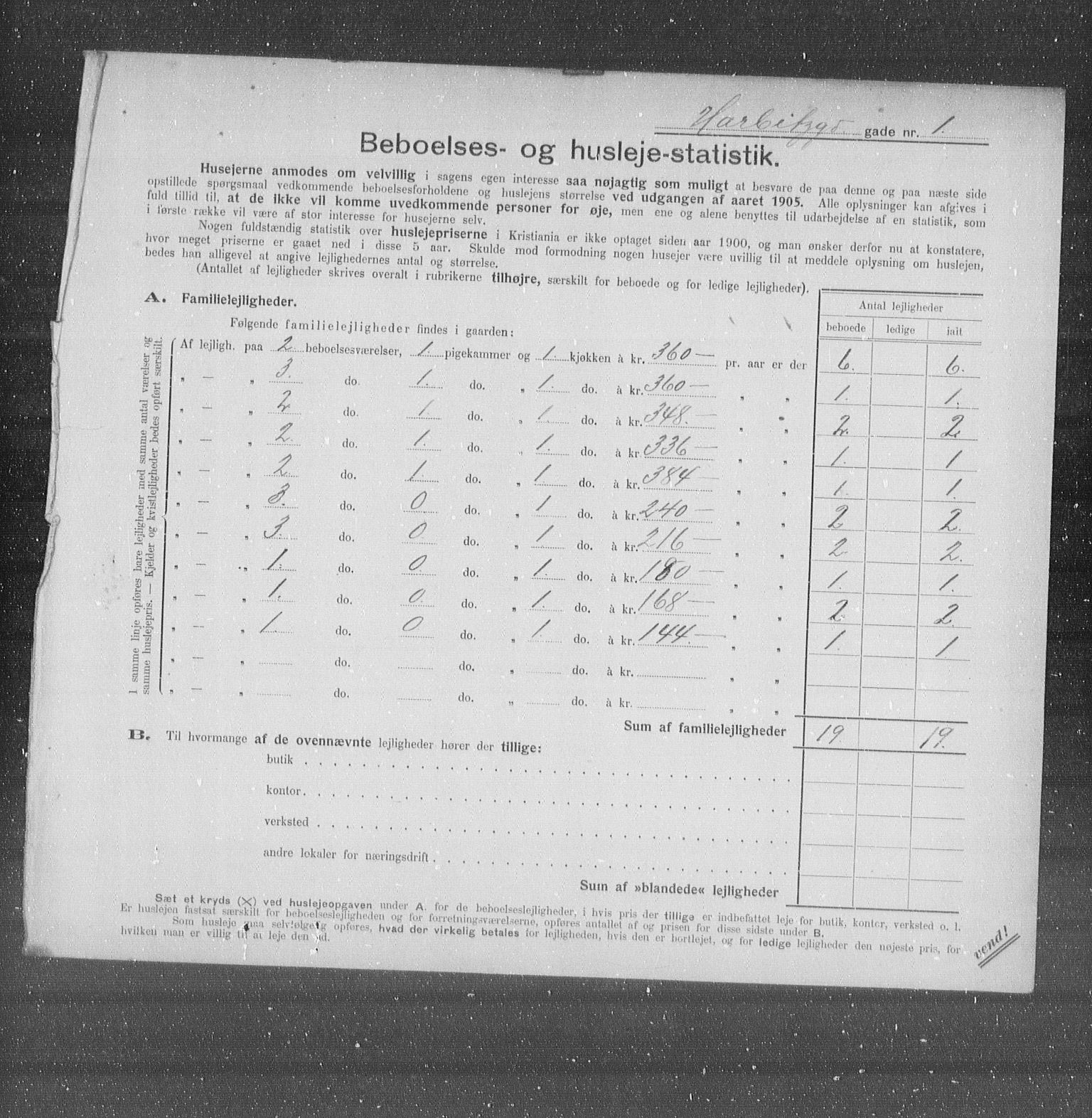 OBA, Municipal Census 1905 for Kristiania, 1905, p. 18038