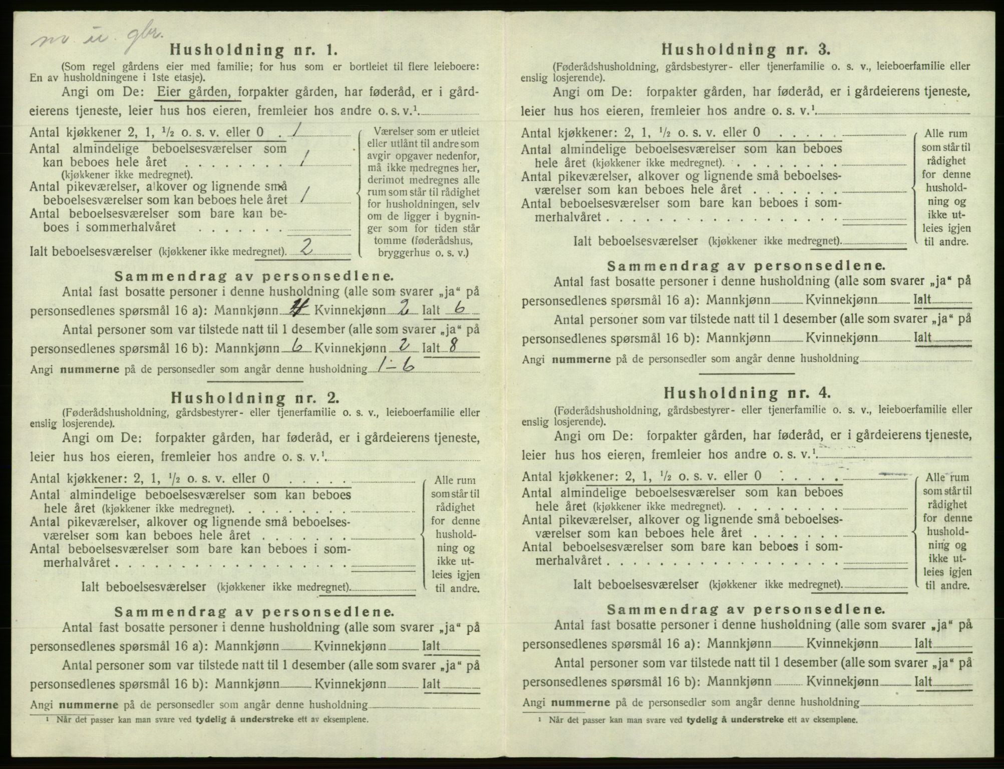 SAB, 1920 census for Os, 1920, p. 255