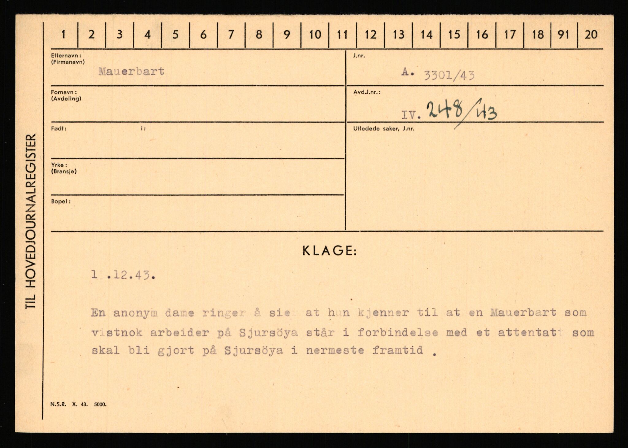 Statspolitiet - Hovedkontoret / Osloavdelingen, AV/RA-S-1329/C/Ca/L0010: Lind - Moksnes, 1943-1945, p. 3441