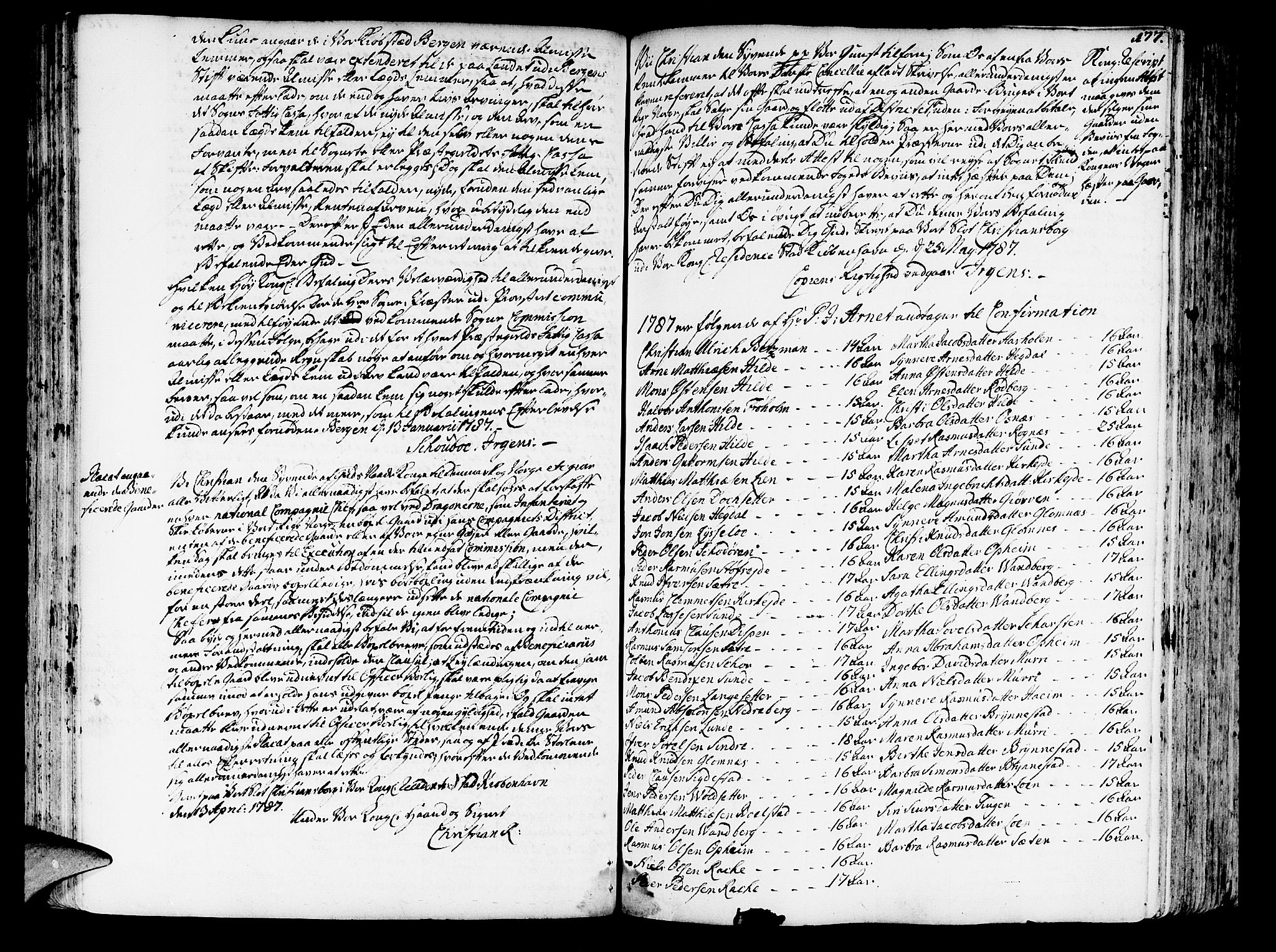 Innvik sokneprestembete, SAB/A-80501: Other parish register no. I.2.A, 1750-1835, p. 177