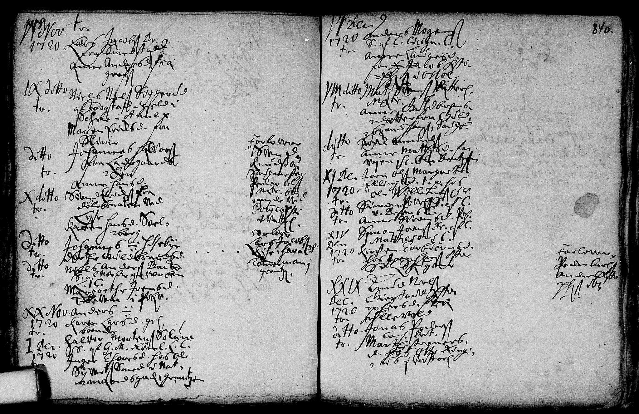 Aker prestekontor kirkebøker, SAO/A-10861/F/L0002: Parish register (official) no. 2, 1714-1720, p. 839-840