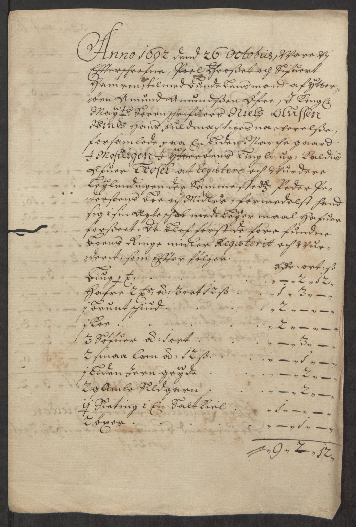 Rentekammeret inntil 1814, Reviderte regnskaper, Fogderegnskap, AV/RA-EA-4092/R63/L4308: Fogderegnskap Inderøy, 1692-1694, p. 200