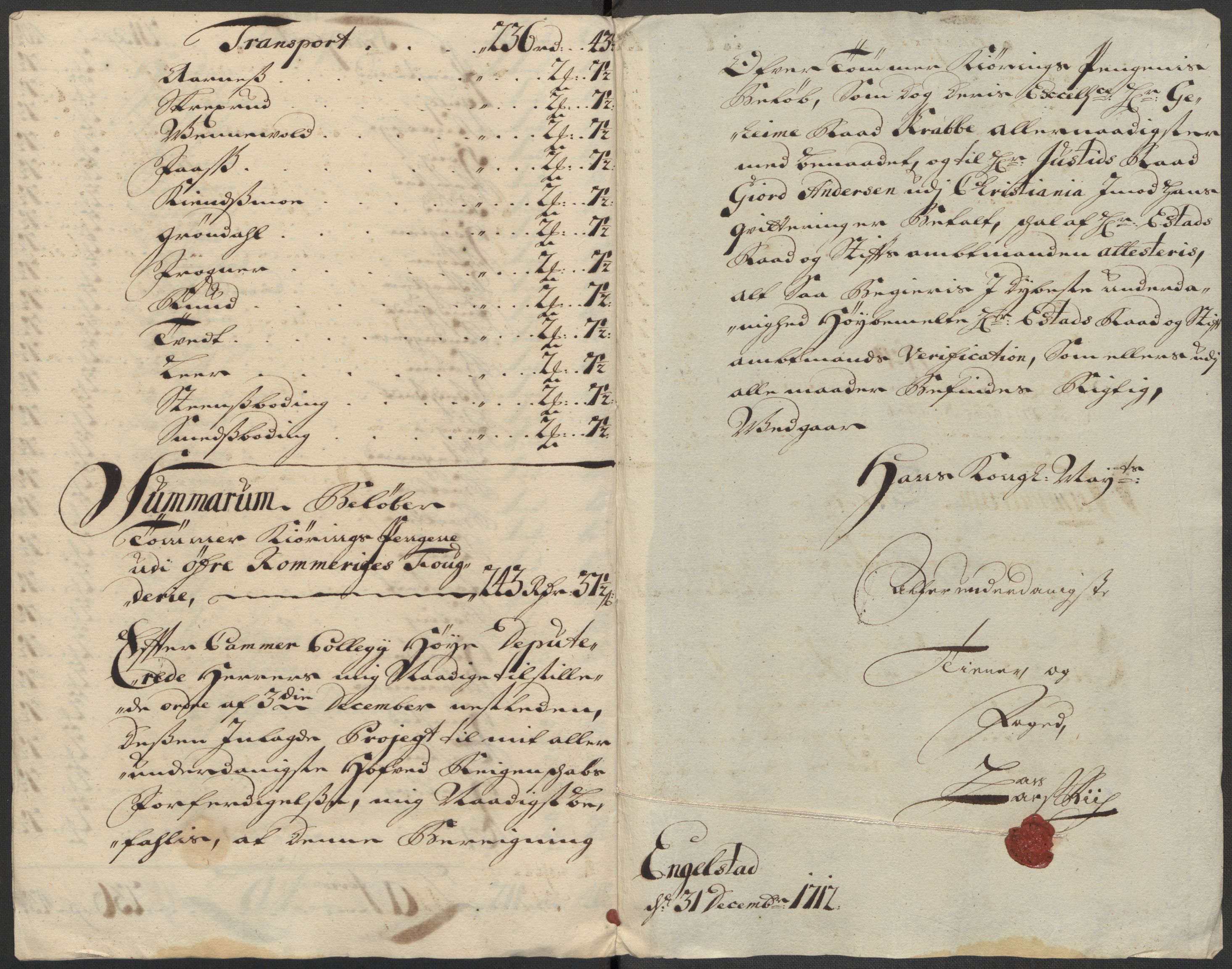 Rentekammeret inntil 1814, Reviderte regnskaper, Fogderegnskap, AV/RA-EA-4092/R12/L0722: Fogderegnskap Øvre Romerike, 1712, p. 206