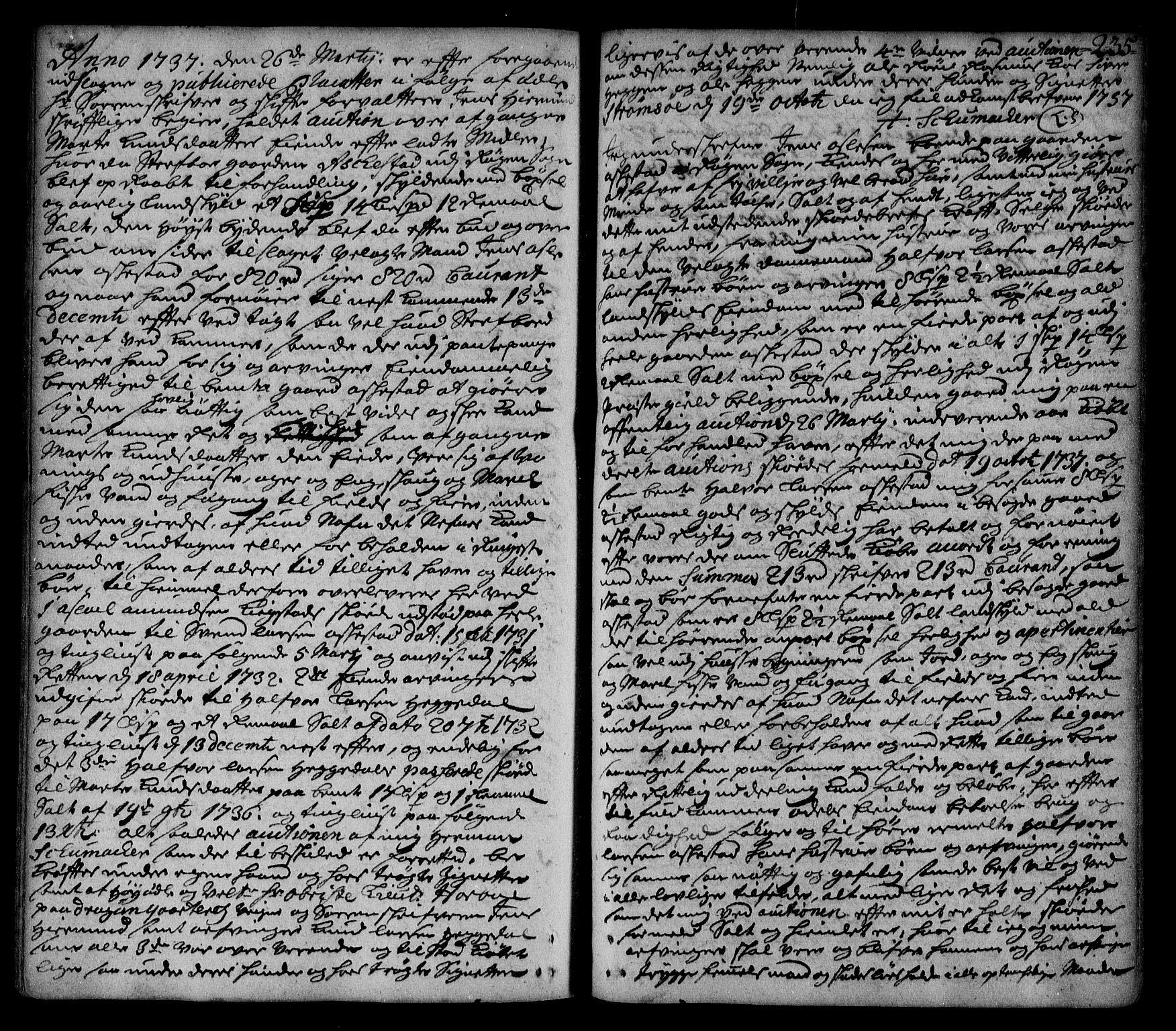 Lier, Røyken og Hurum sorenskriveri, SAKO/A-89/G/Ga/Gaa/L0002: Mortgage book no. II, 1725-1755, p. 235