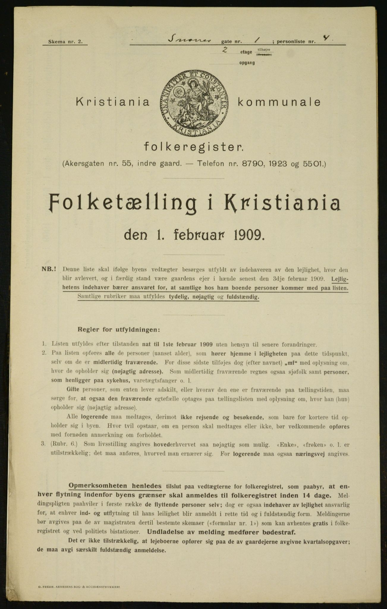 OBA, Municipal Census 1909 for Kristiania, 1909, p. 88950