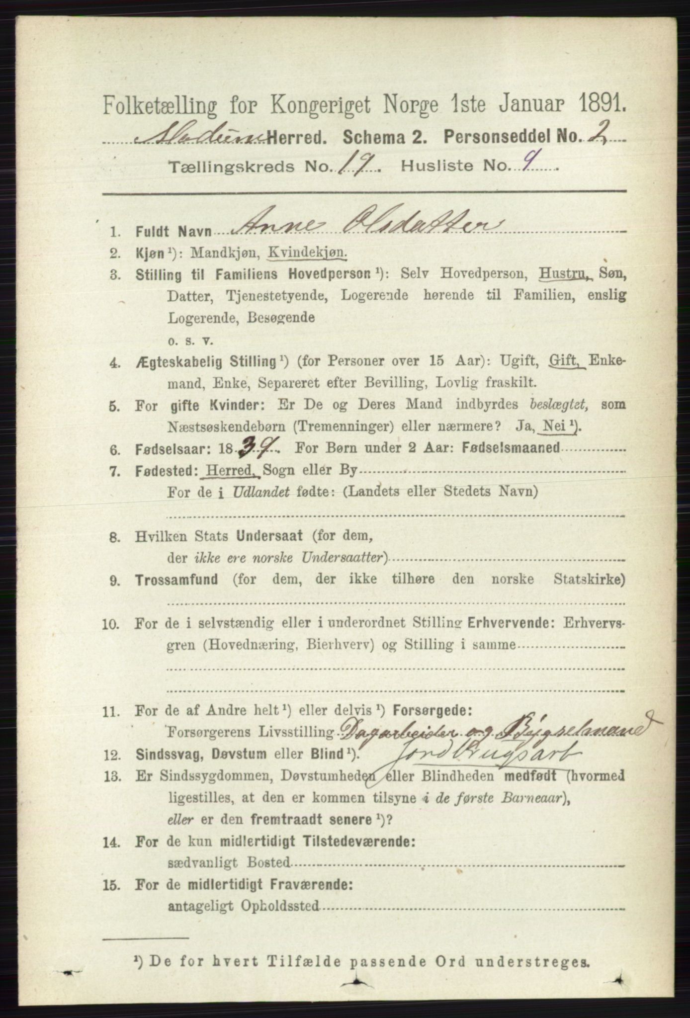 RA, 1891 census for 0623 Modum, 1891, p. 7649