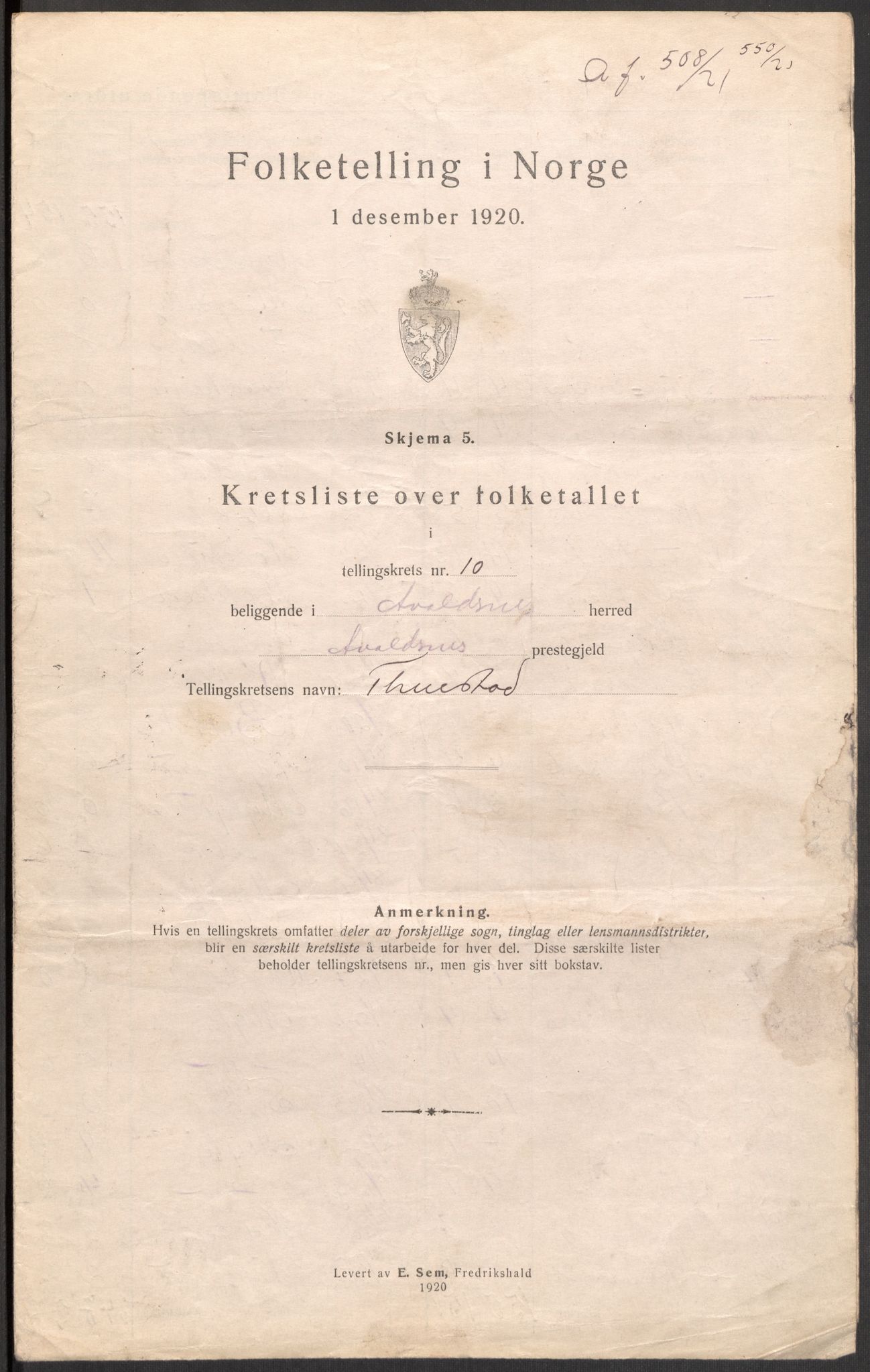 SAST, 1920 census for Avaldsnes, 1920, p. 38