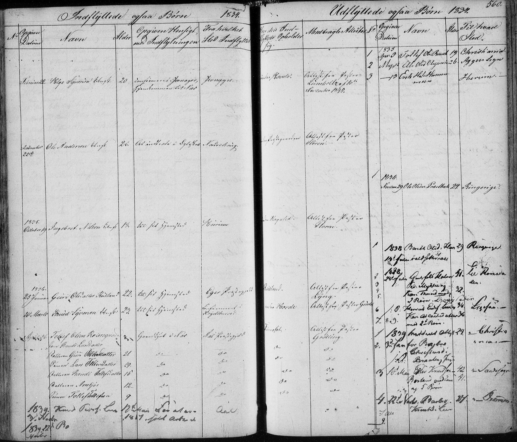 Nes kirkebøker, SAKO/A-236/F/Fa/L0009: Parish register (official) no. 9, 1834-1863, p. 560