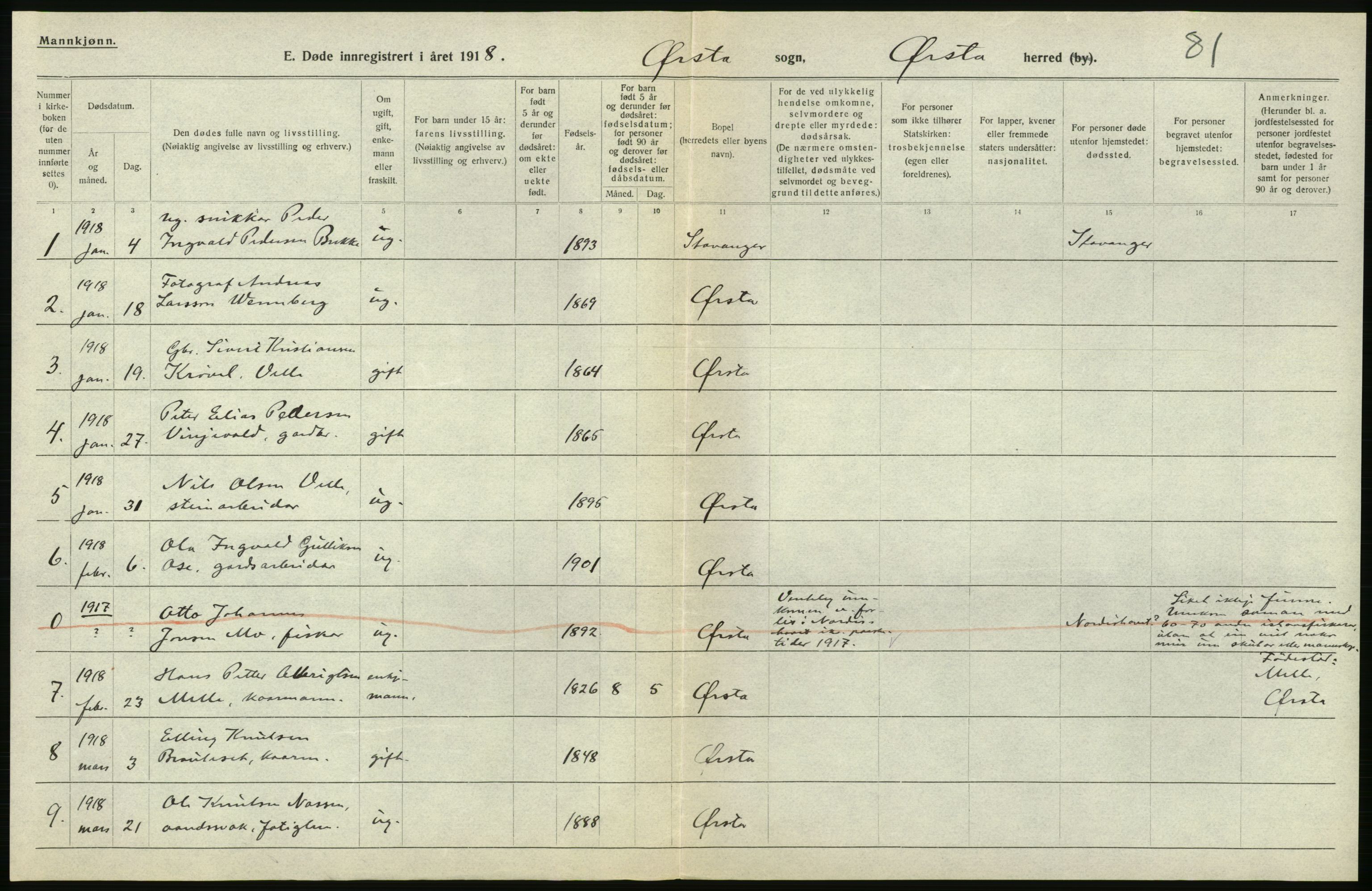 Statistisk sentralbyrå, Sosiodemografiske emner, Befolkning, AV/RA-S-2228/D/Df/Dfb/Dfbh/L0045: Møre fylke: Døde. Bygder og byer., 1918, p. 332