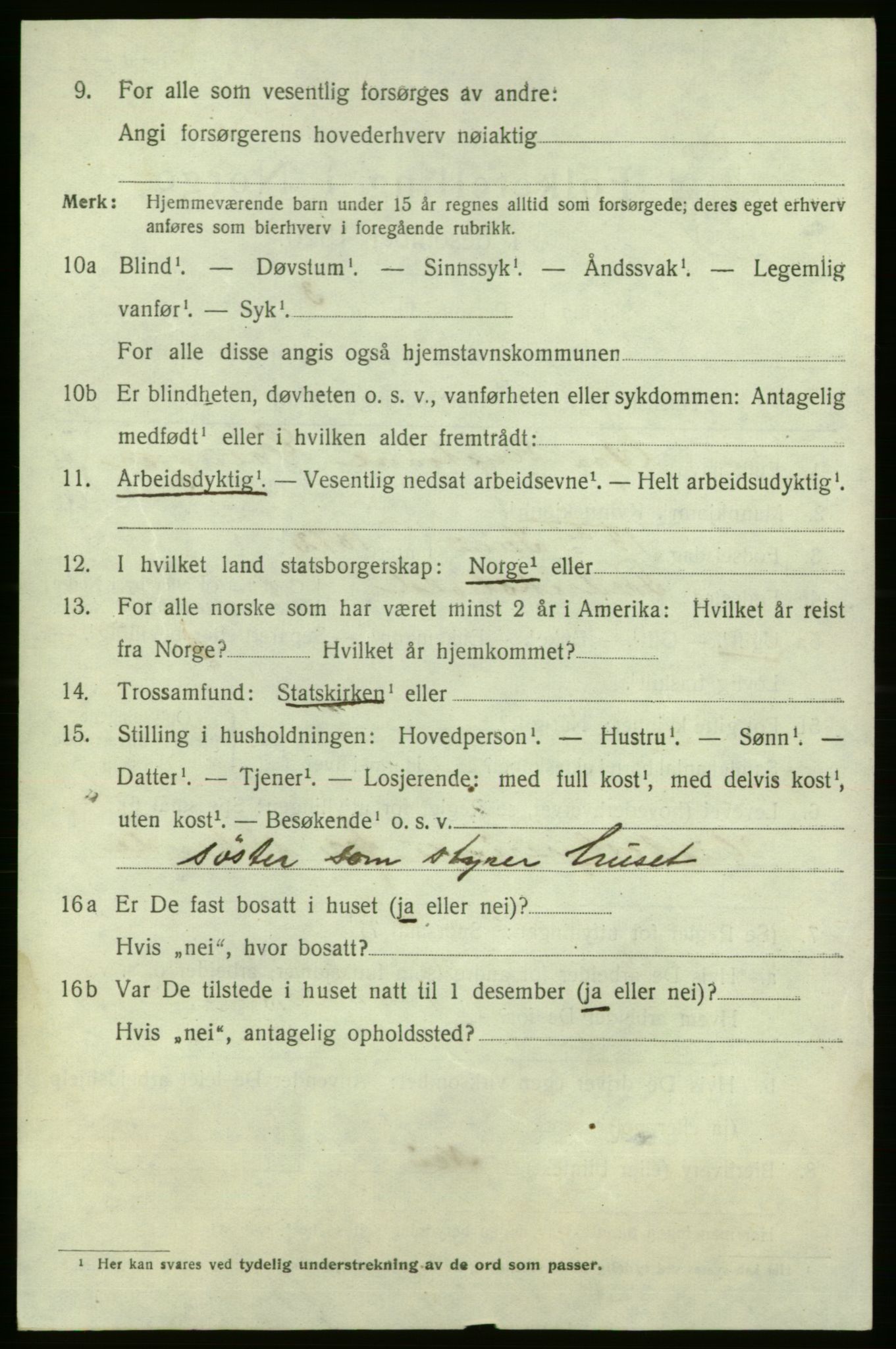 SAO, 1920 census for Fredrikshald, 1920, p. 18418