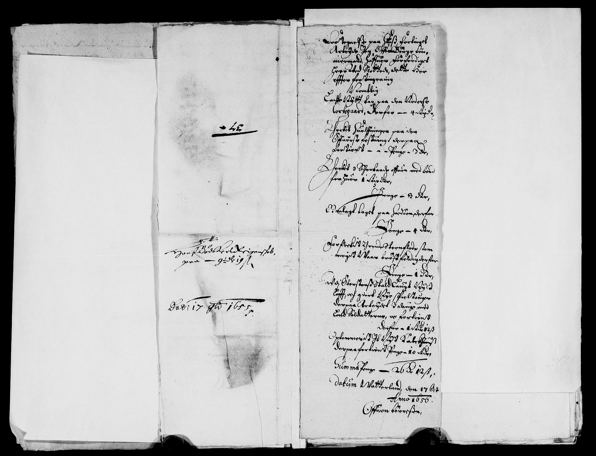 Rentekammeret inntil 1814, Reviderte regnskaper, Lensregnskaper, AV/RA-EA-5023/R/Rb/Rba/L0232: Akershus len, 1652-1656