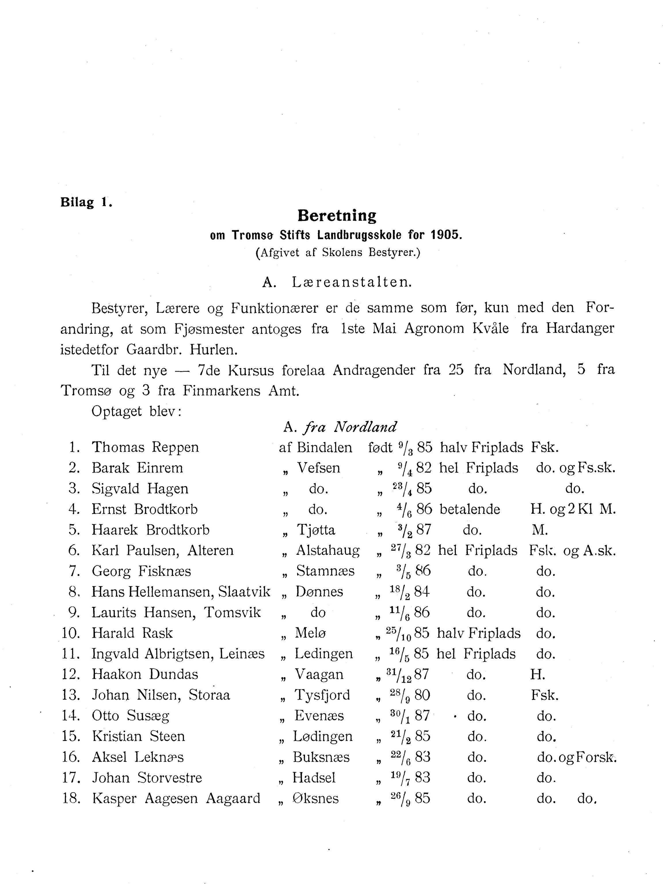 Nordland Fylkeskommune. Fylkestinget, AIN/NFK-17/176/A/Ac/L0029: Fylkestingsforhandlinger 1906, 1906