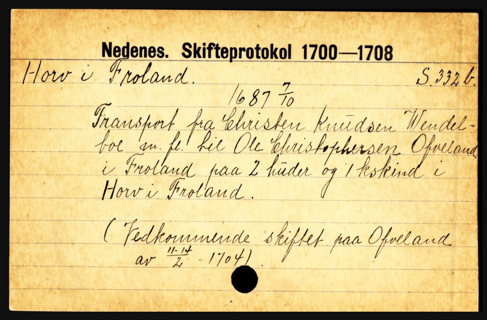 Nedenes sorenskriveri før 1824, AV/SAK-1221-0007/H, p. 12953