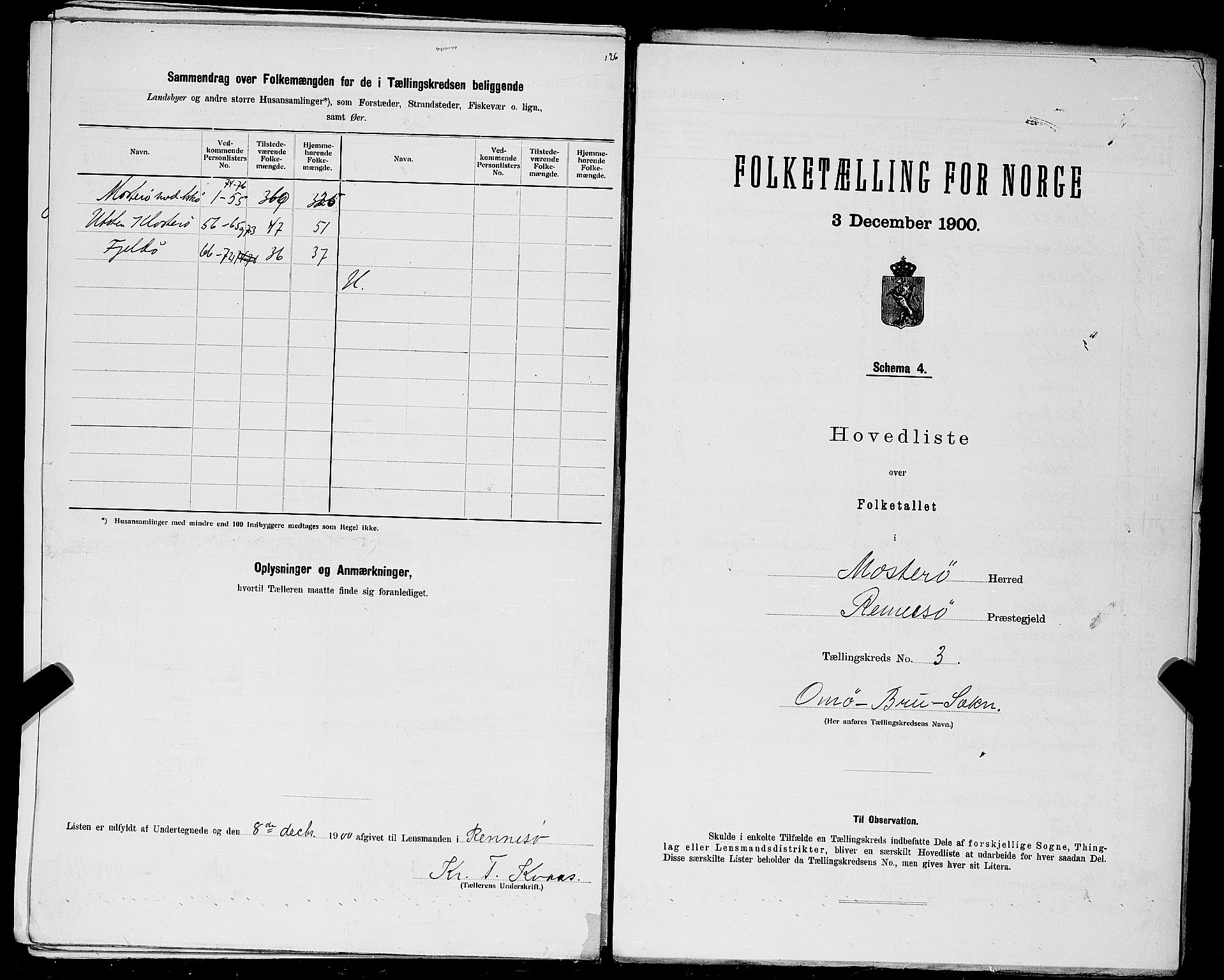 SAST, 1900 census for Mosterøy, 1900, p. 12