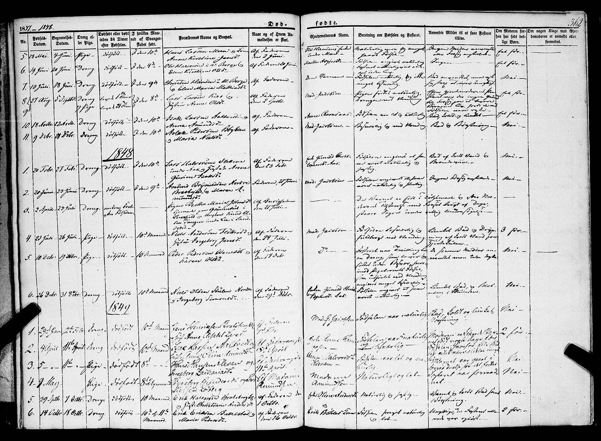 Gjerpen kirkebøker, SAKO/A-265/F/Fa/L0007b: Parish register (official) no. I 7B, 1834-1857, p. 362