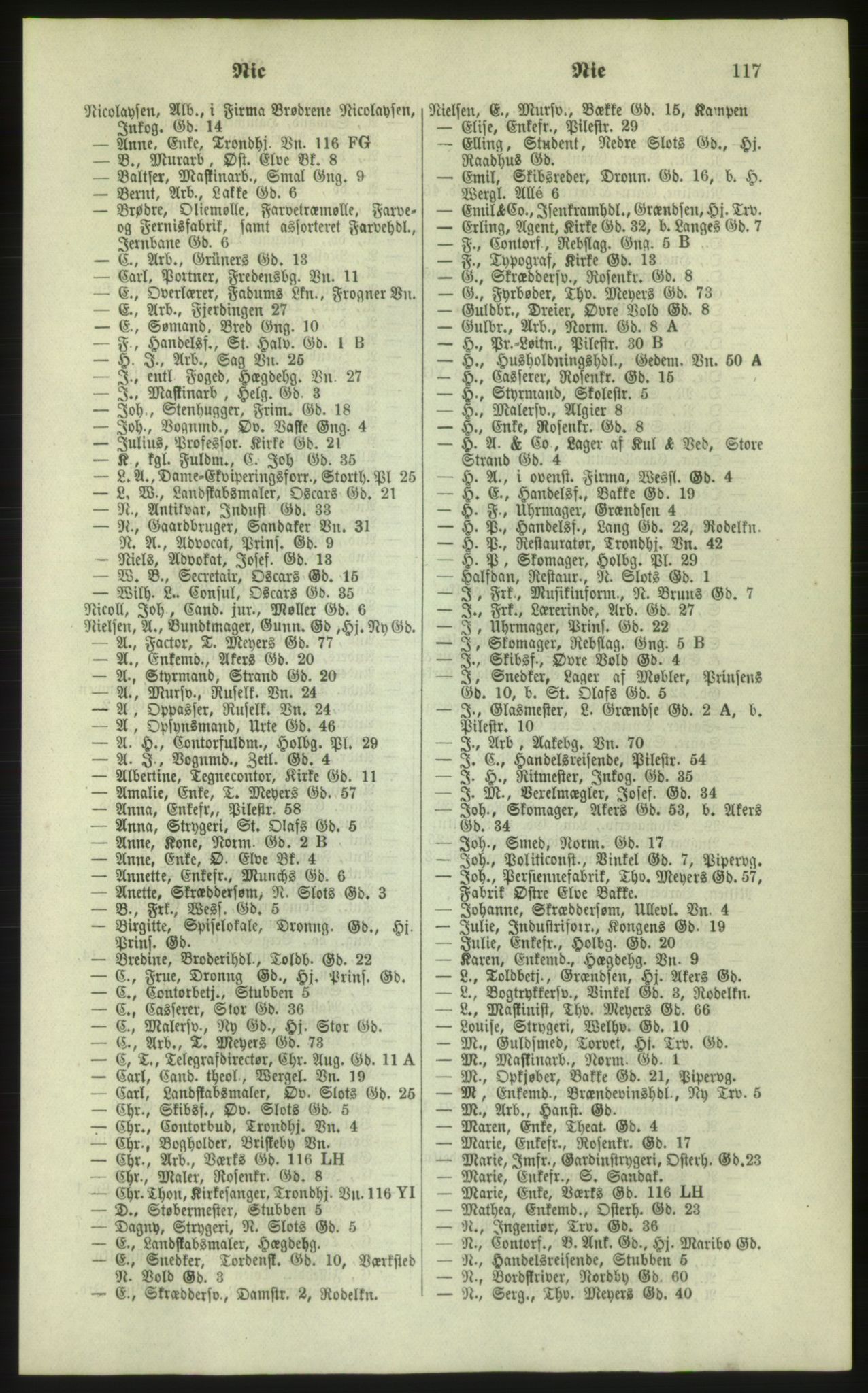 Kristiania/Oslo adressebok, PUBL/-, 1879, p. 117