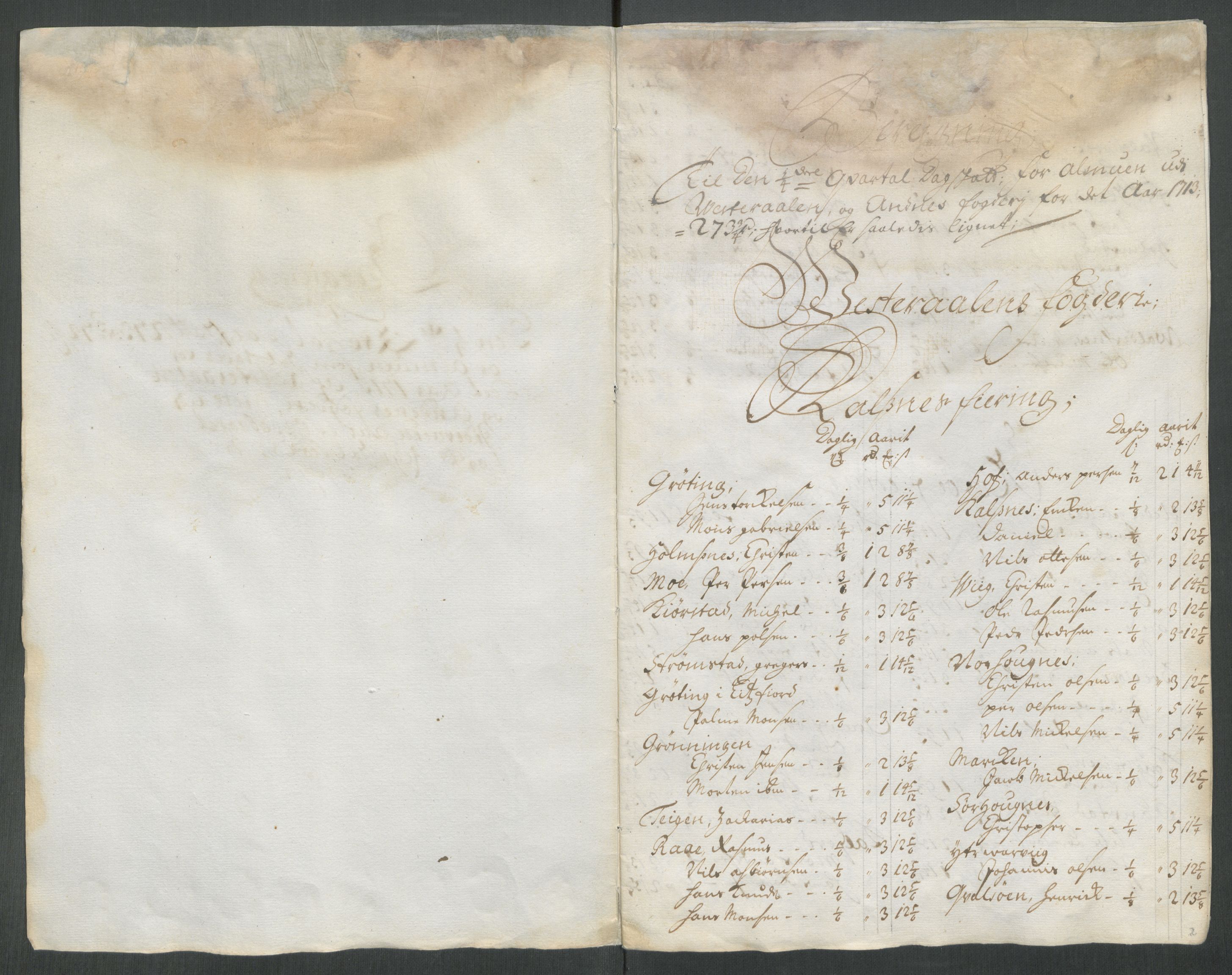 Rentekammeret inntil 1814, Reviderte regnskaper, Fogderegnskap, AV/RA-EA-4092/R67/L4680: Fogderegnskap Vesterålen, Andenes og Lofoten, 1714, p. 134