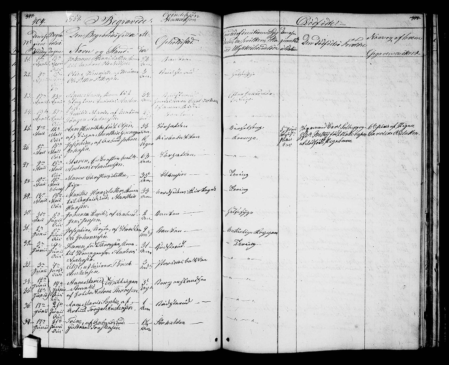 Halden prestekontor Kirkebøker, SAO/A-10909/G/Ga/L0005a: Parish register (copy) no. 5A, 1855-1864, p. 404