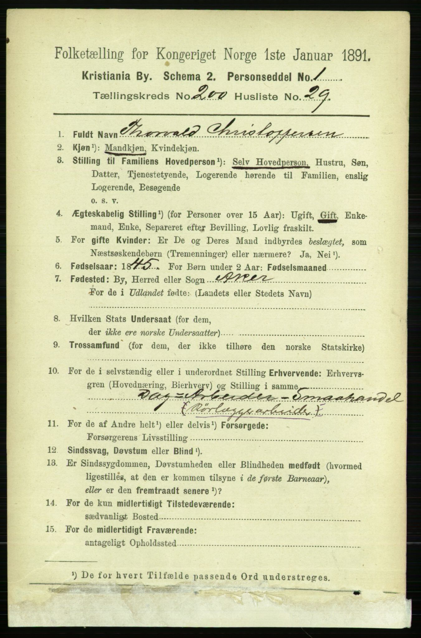 RA, 1891 census for 0301 Kristiania, 1891, p. 120636
