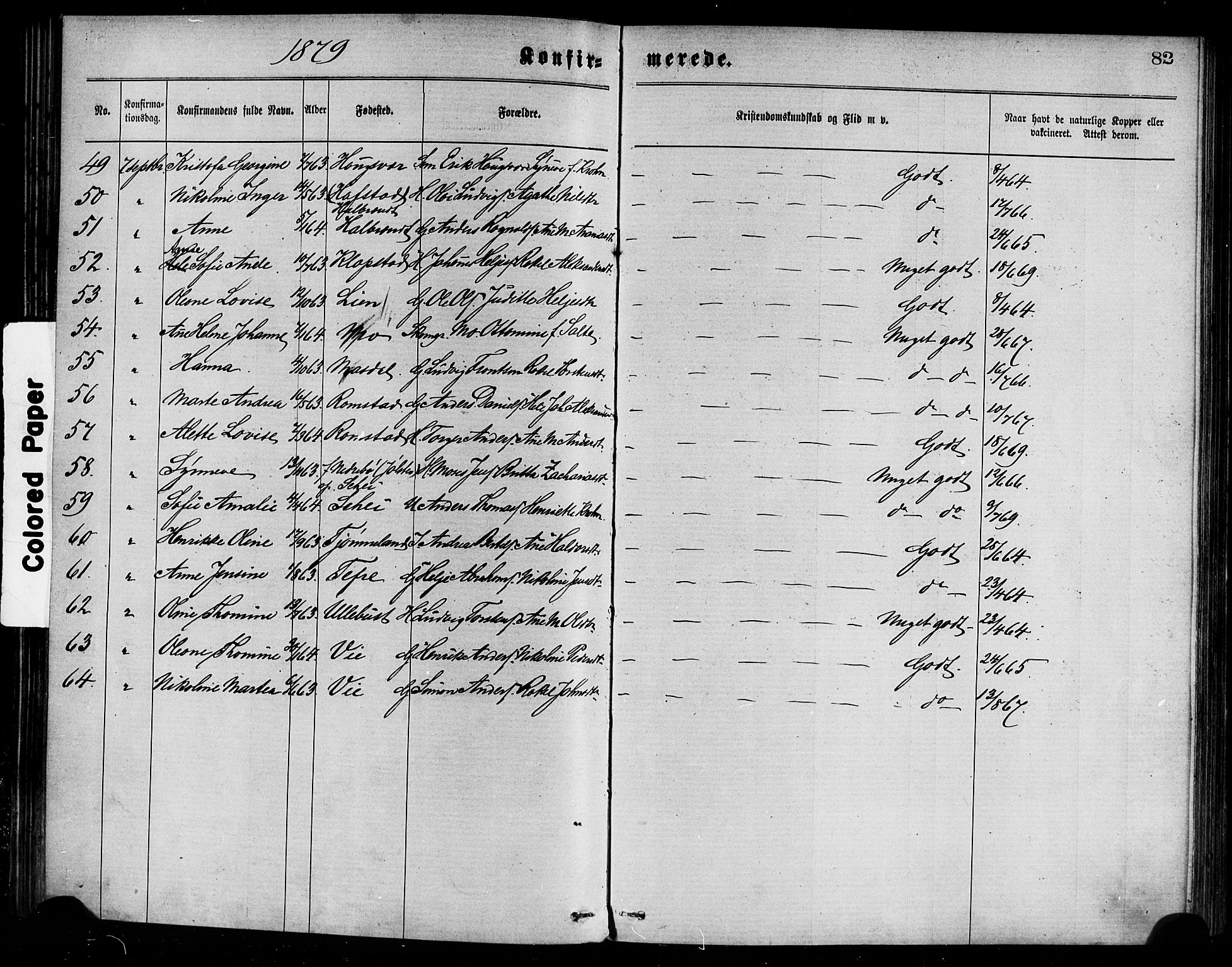 Førde sokneprestembete, AV/SAB-A-79901/H/Haa/Haaa/L0011: Parish register (official) no. A 11, 1877-1880, p. 82