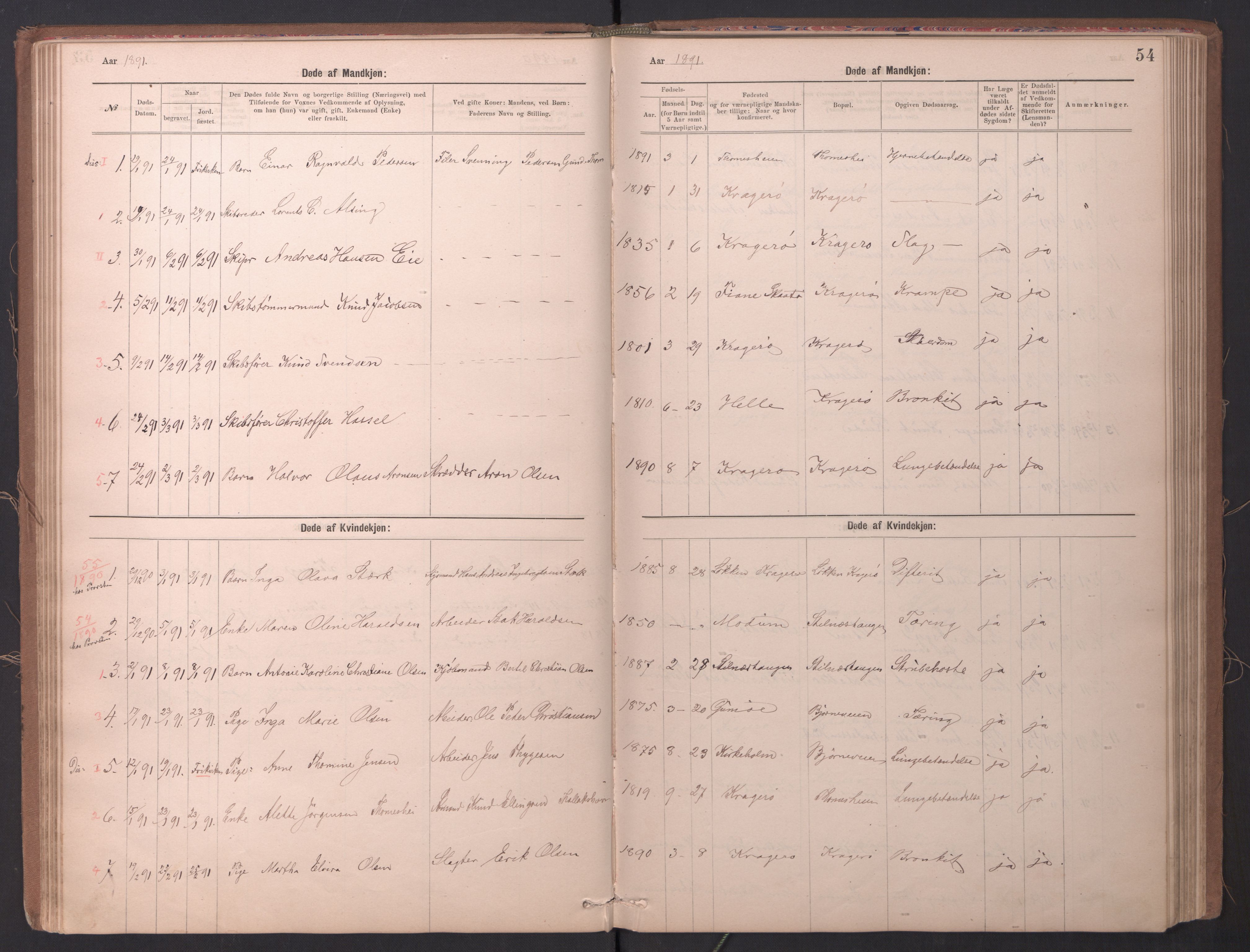 Kragerø kirkebøker, SAKO/A-278/G/Ga/L0008: Parish register (copy) no. 8, 1881-1914