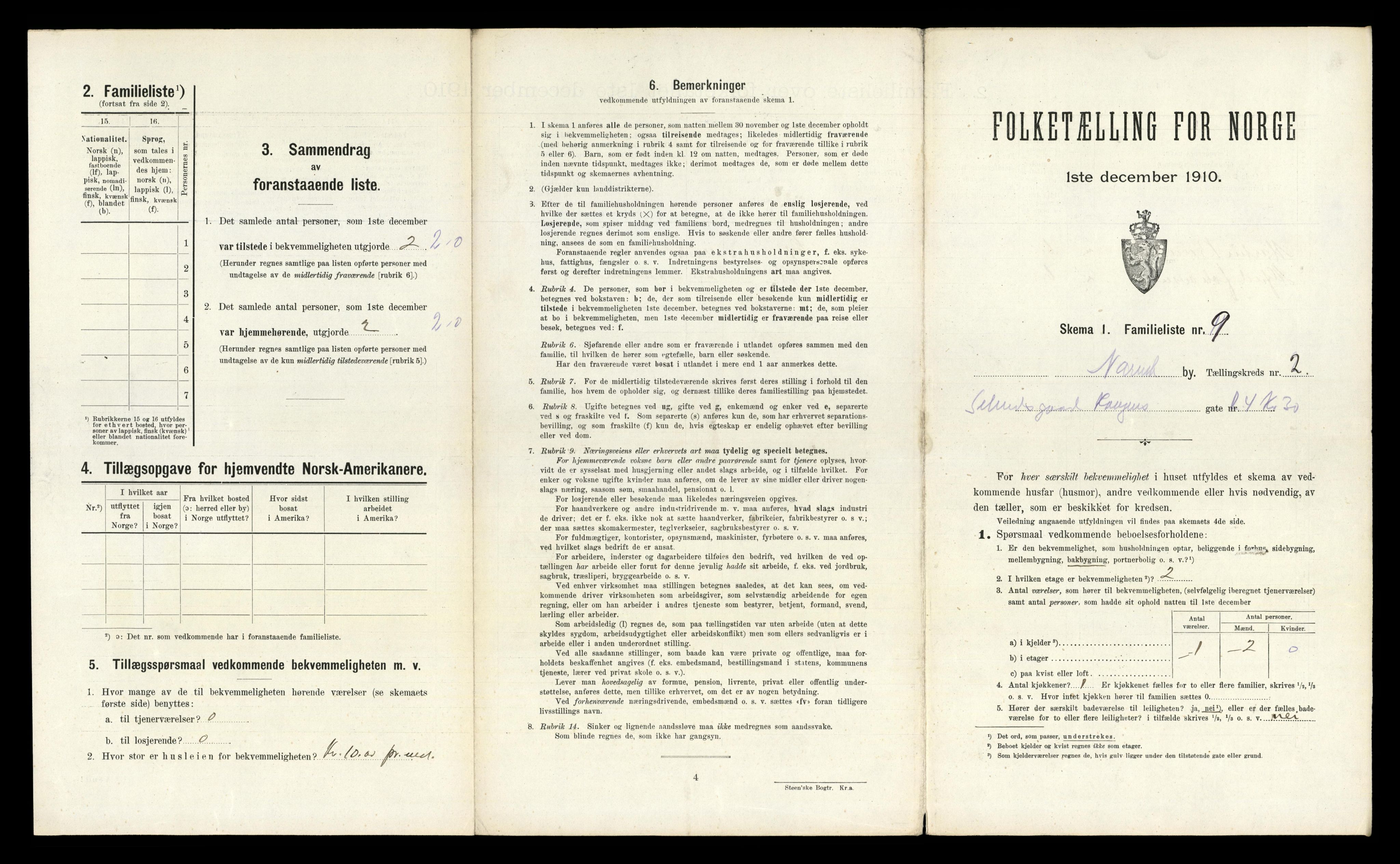 RA, 1910 census for Narvik, 1910, p. 319