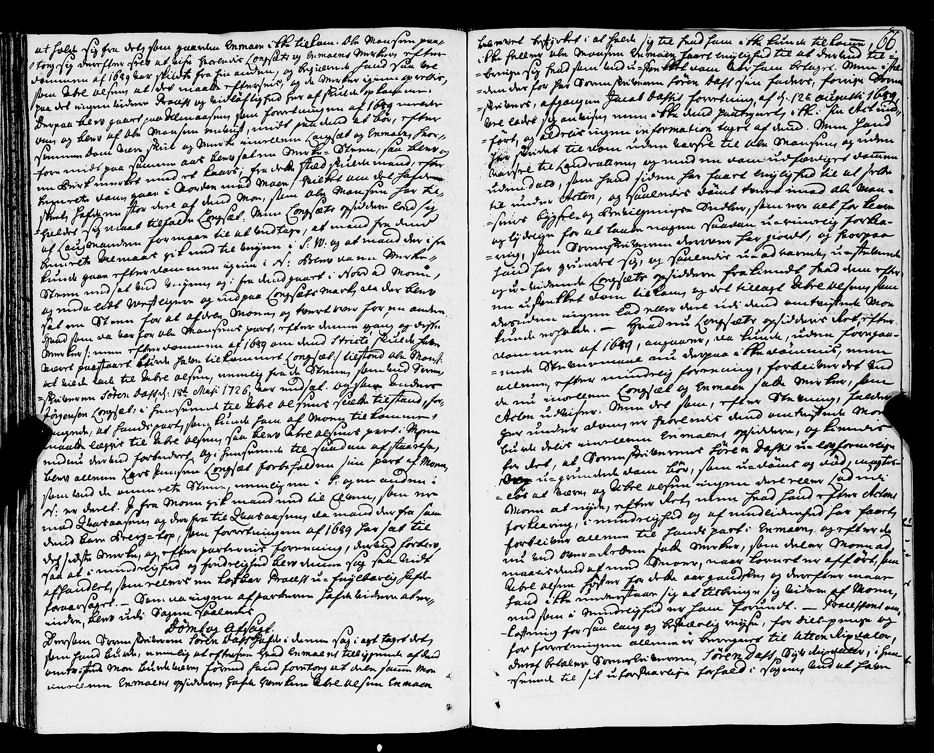 Nordland og Finnmarks lagstol, AV/SAT-A-5608/X/L0006: Justisprotokoll, 1730-1740, p. 65b-66a