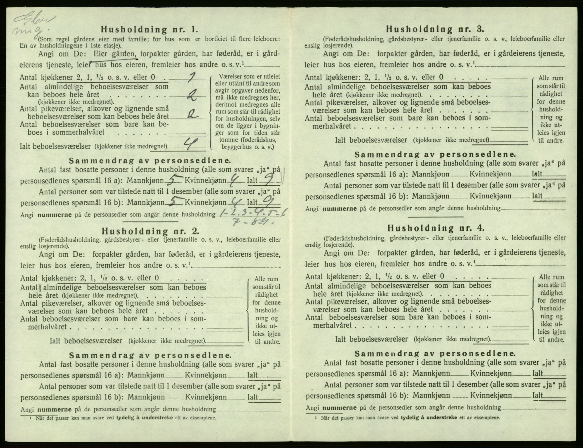 SAB, 1920 census for Vikebygd, 1920, p. 451