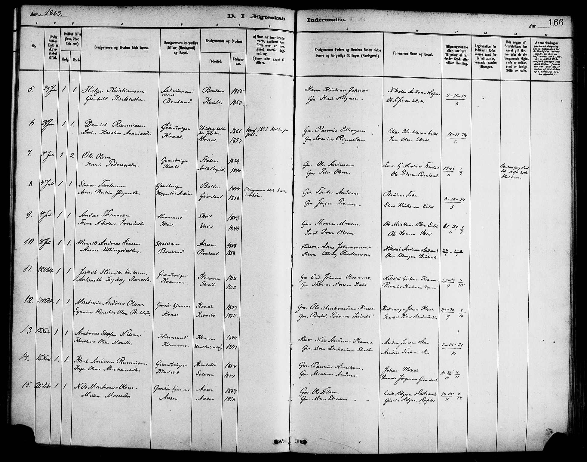 Førde sokneprestembete, AV/SAB-A-79901/H/Haa/Haab/L0001: Parish register (official) no. B 1, 1880-1898, p. 166