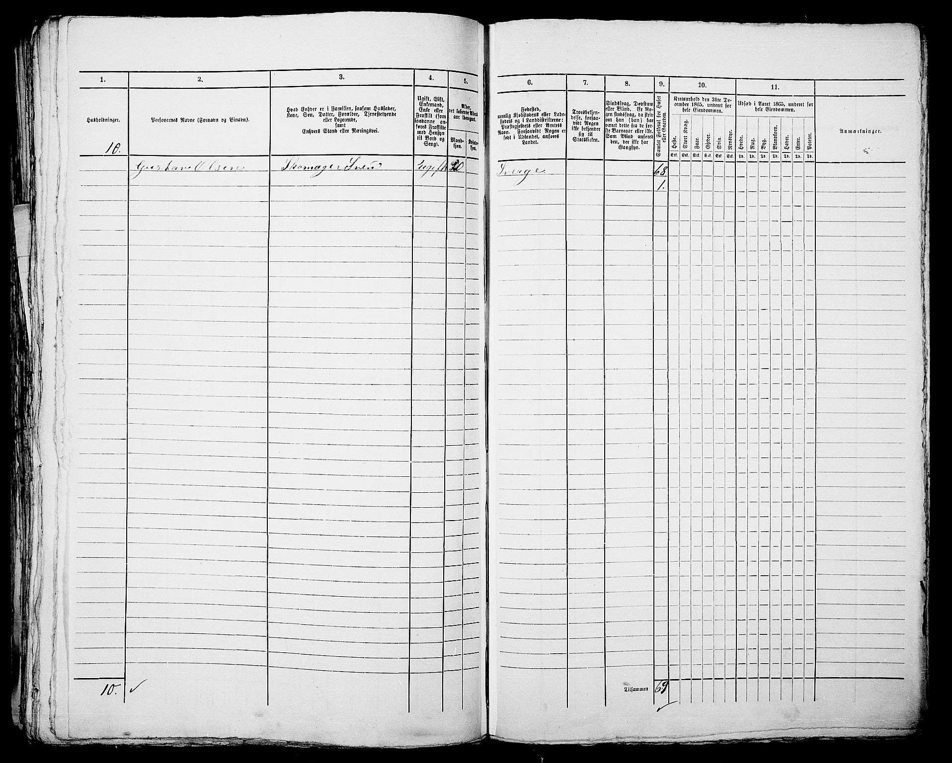 RA, 1865 census for Kristiania, 1865, p. 526