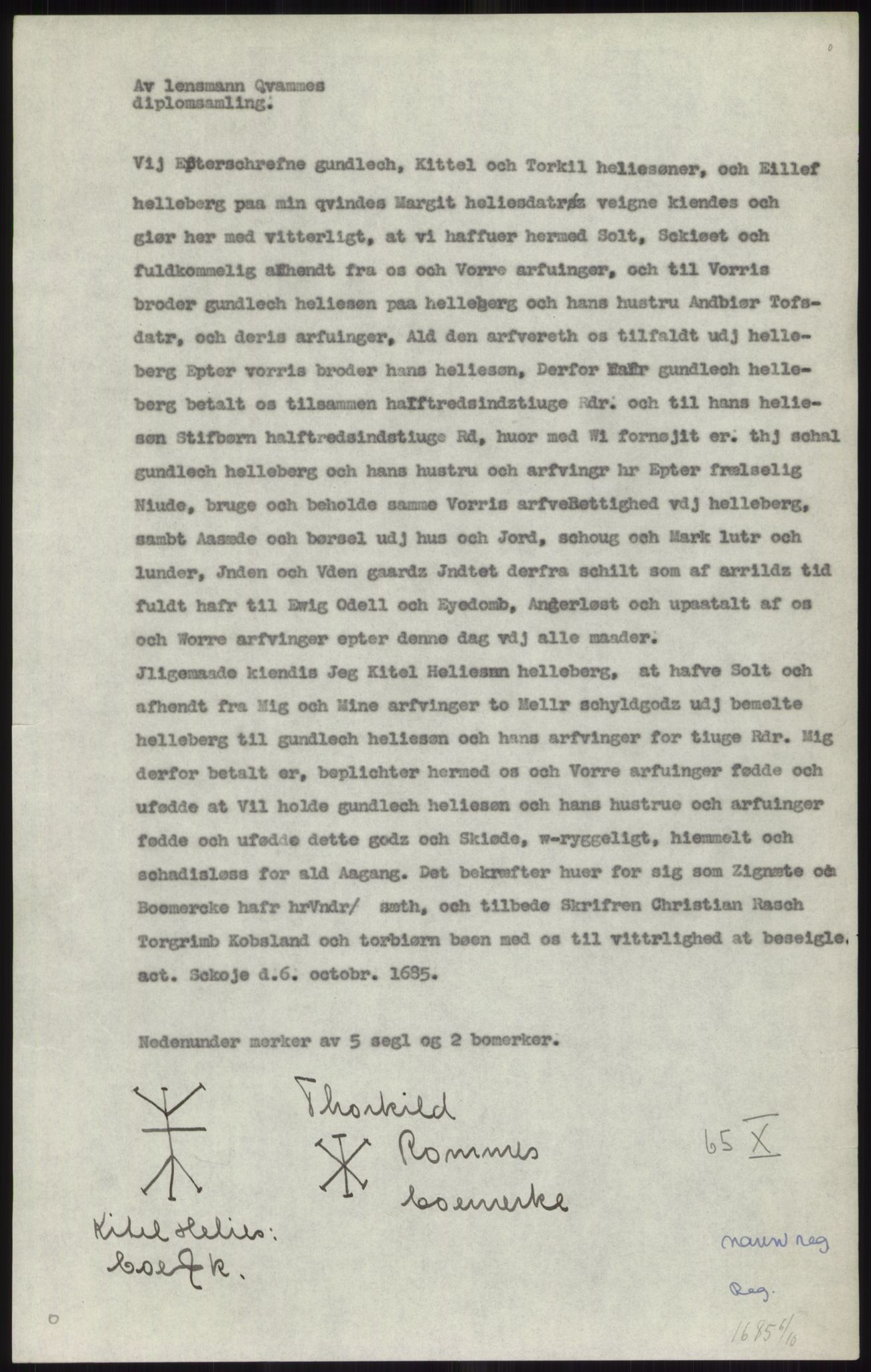 Samlinger til kildeutgivelse, Diplomavskriftsamlingen, RA/EA-4053/H/Ha, p. 2700