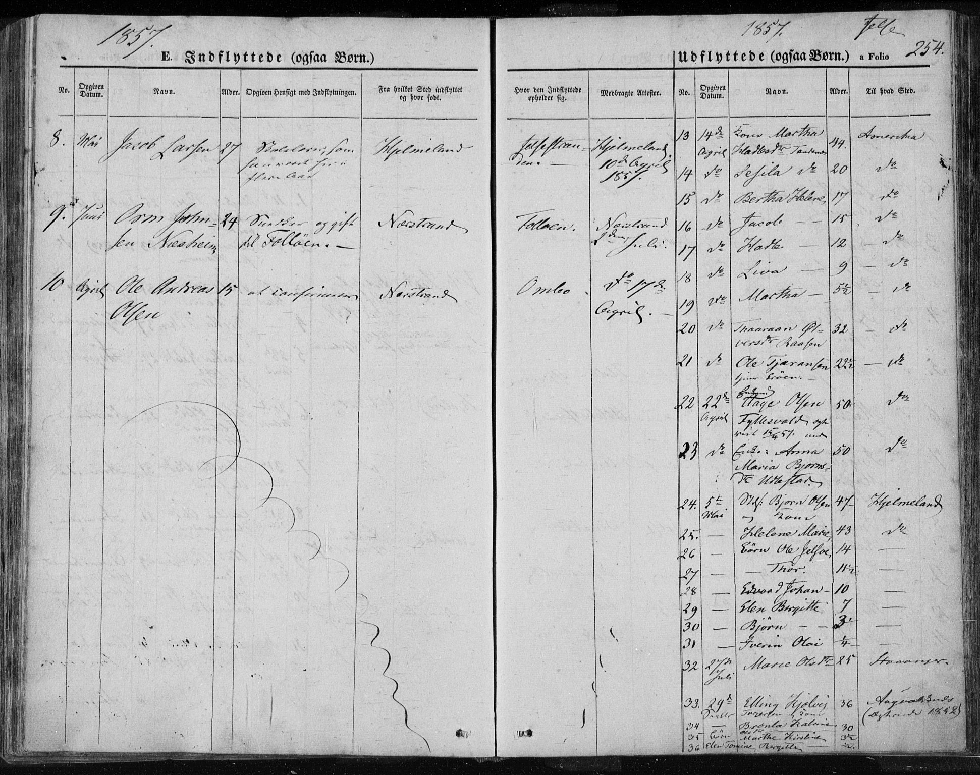 Jelsa sokneprestkontor, AV/SAST-A-101842/01/IV: Parish register (official) no. A 7, 1854-1866, p. 254