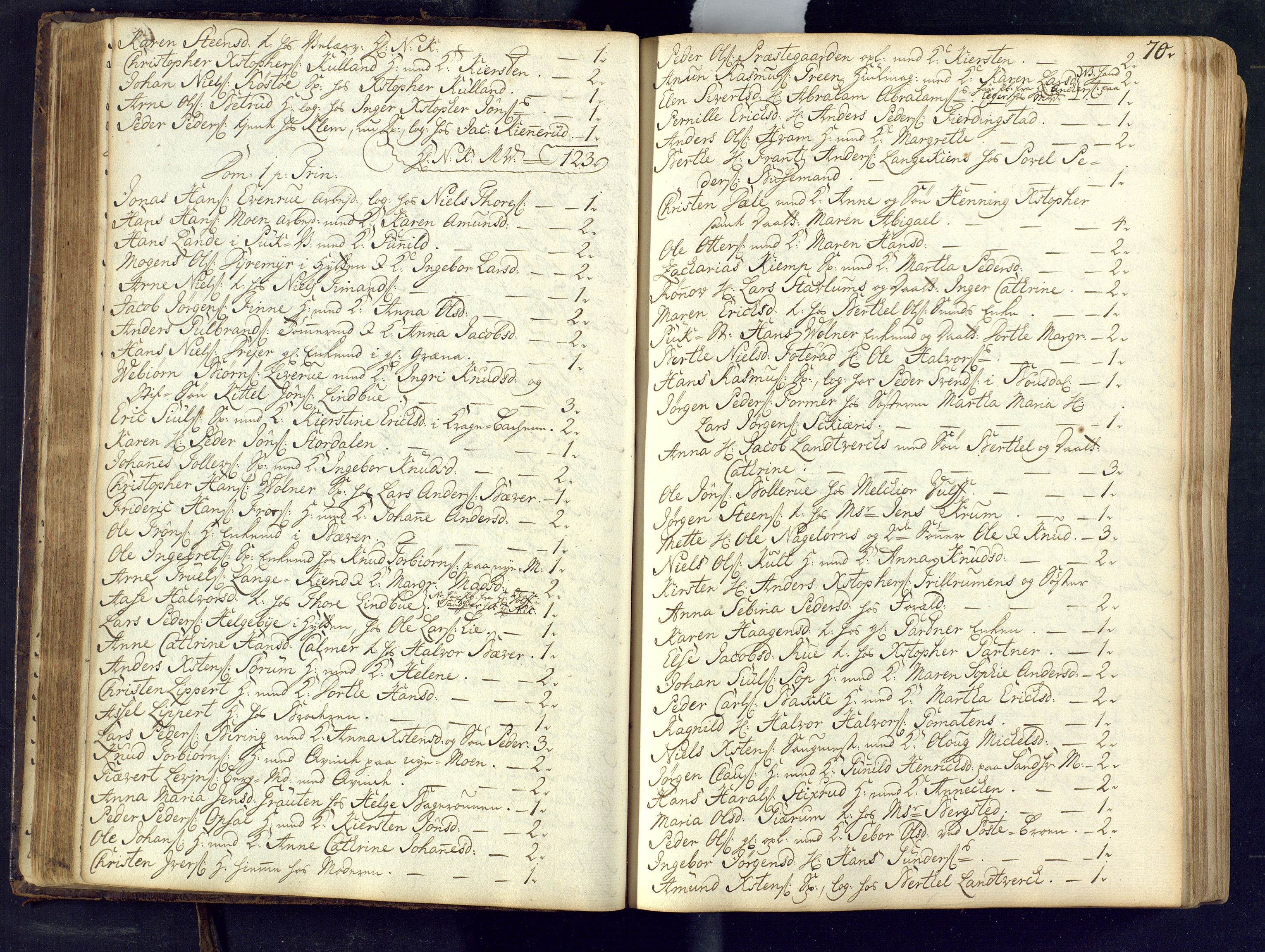 Kongsberg kirkebøker, AV/SAKO-A-22/M/Ma/L0002: Communicants register no. 2, 1739-1745, p. 70