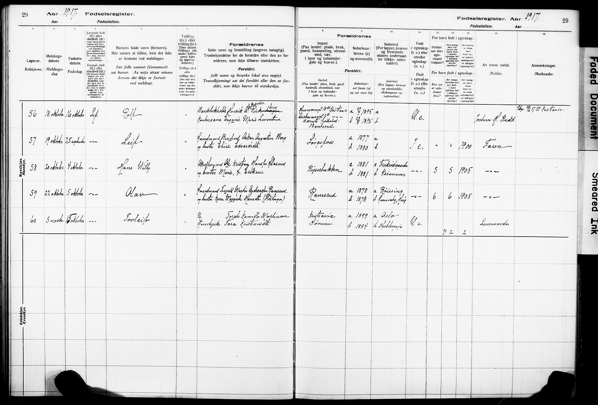 Norderhov kirkebøker, AV/SAKO-A-237/J/Ja/L0001: Birth register no. 1, 1916-1930, p. 29