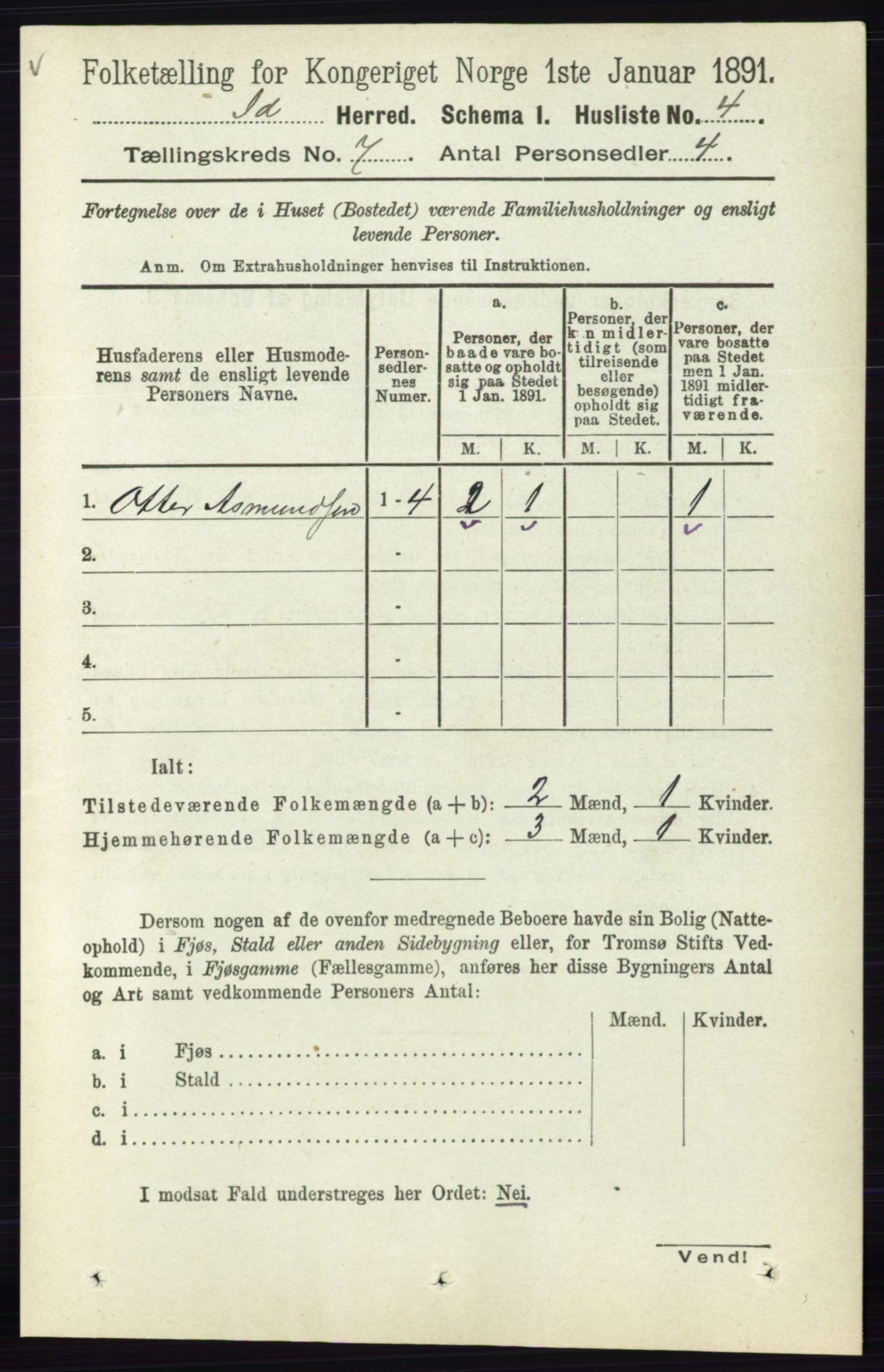 RA, 1891 census for 0117 Idd, 1891, p. 4066