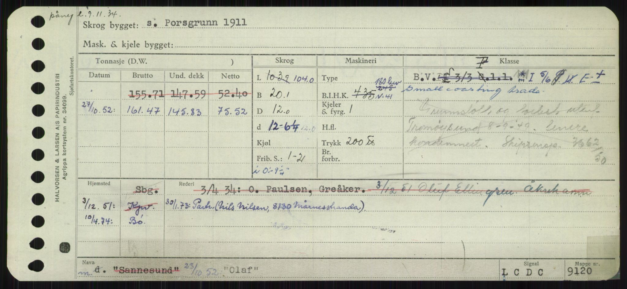 Sjøfartsdirektoratet med forløpere, Skipsmålingen, RA/S-1627/H/Ha/L0004/0002: Fartøy, Mas-R / Fartøy, Odin-R, p. 23