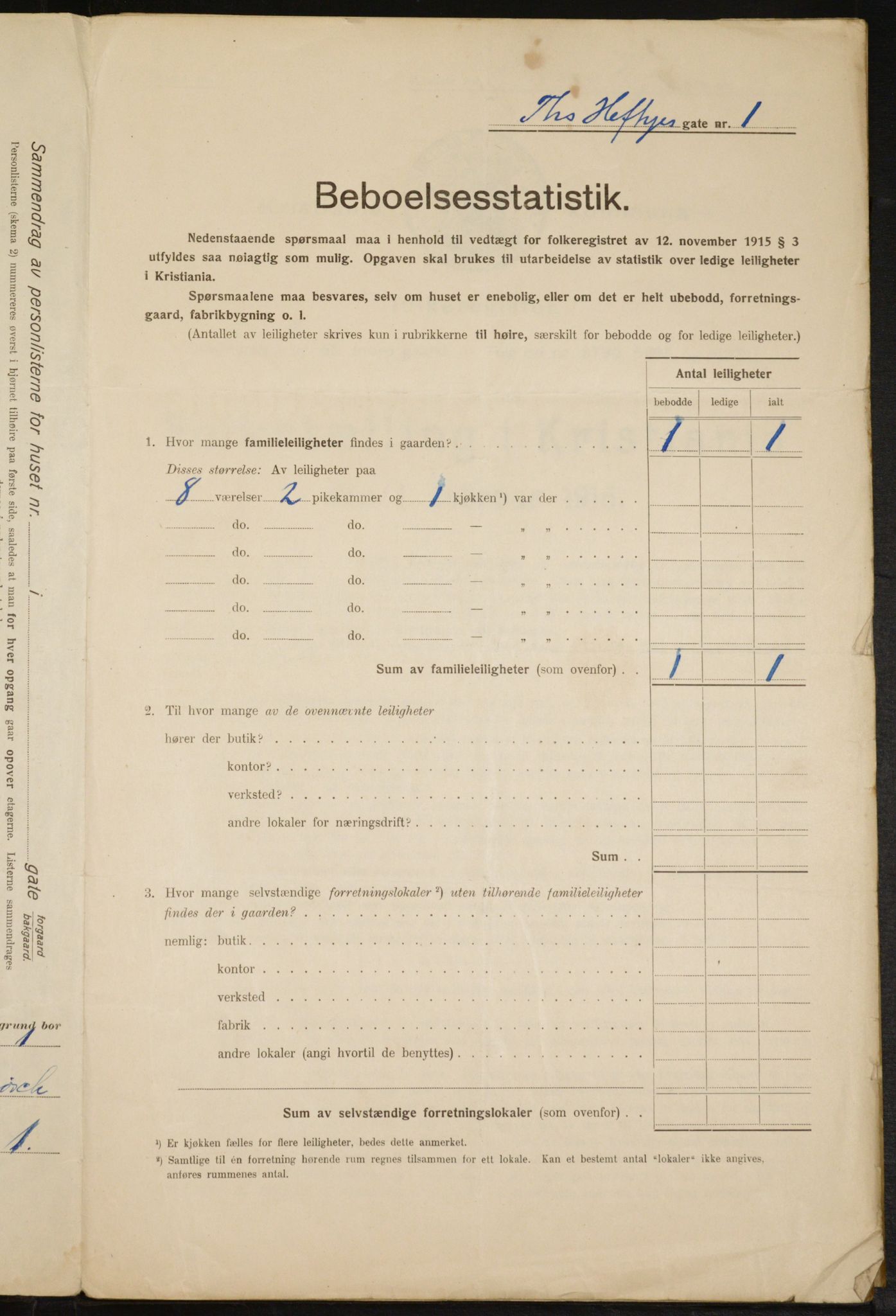 OBA, Municipal Census 1916 for Kristiania, 1916, p. 111844