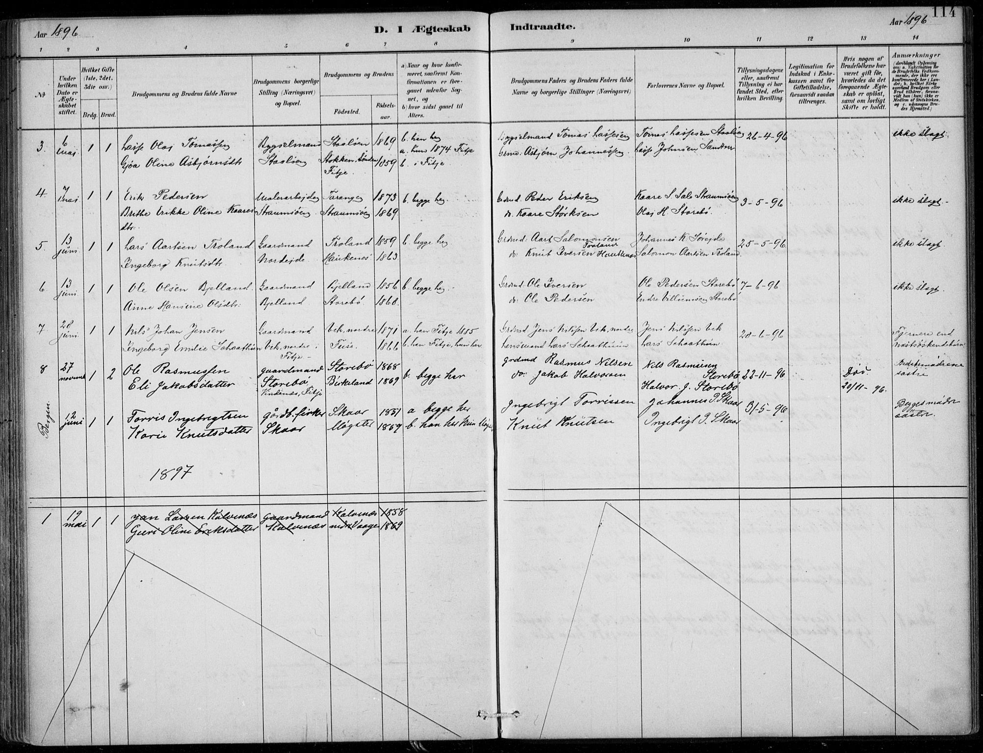 Sund sokneprestembete, SAB/A-99930: Parish register (official) no. C  1, 1882-1899, p. 114