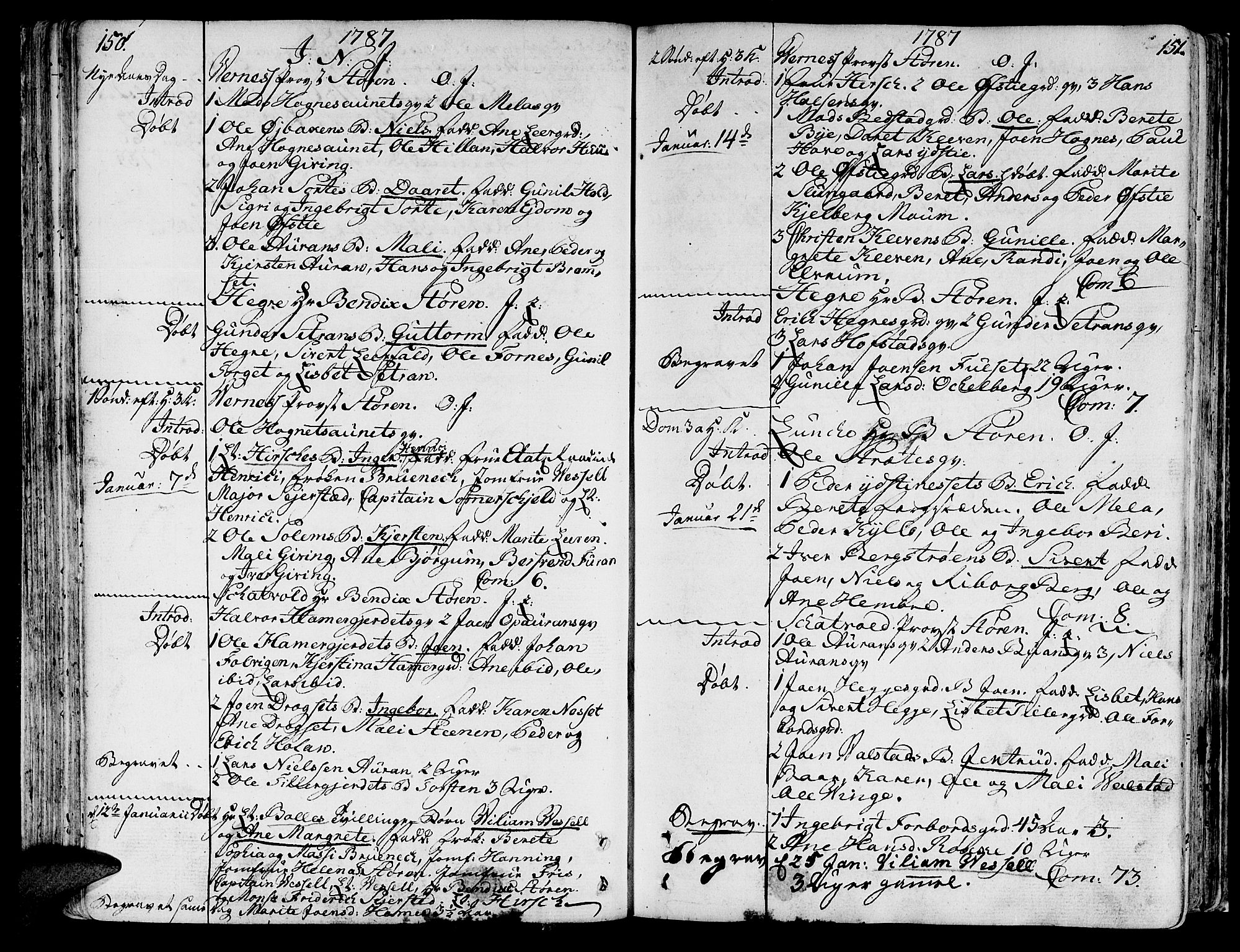 Ministerialprotokoller, klokkerbøker og fødselsregistre - Nord-Trøndelag, AV/SAT-A-1458/709/L0059: Parish register (official) no. 709A06, 1781-1797, p. 150-151