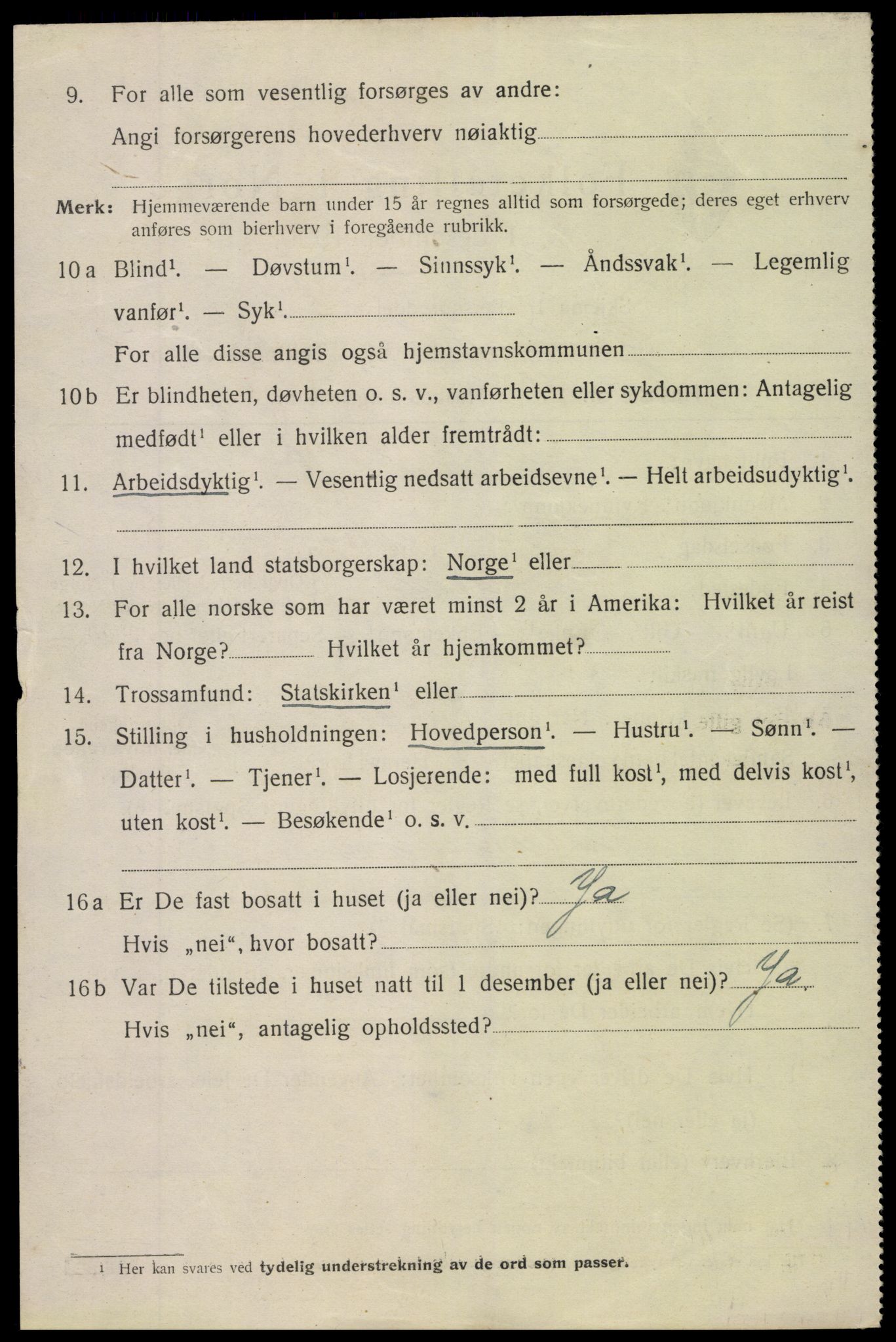 SAK, 1920 census for Grimstad, 1920, p. 5436