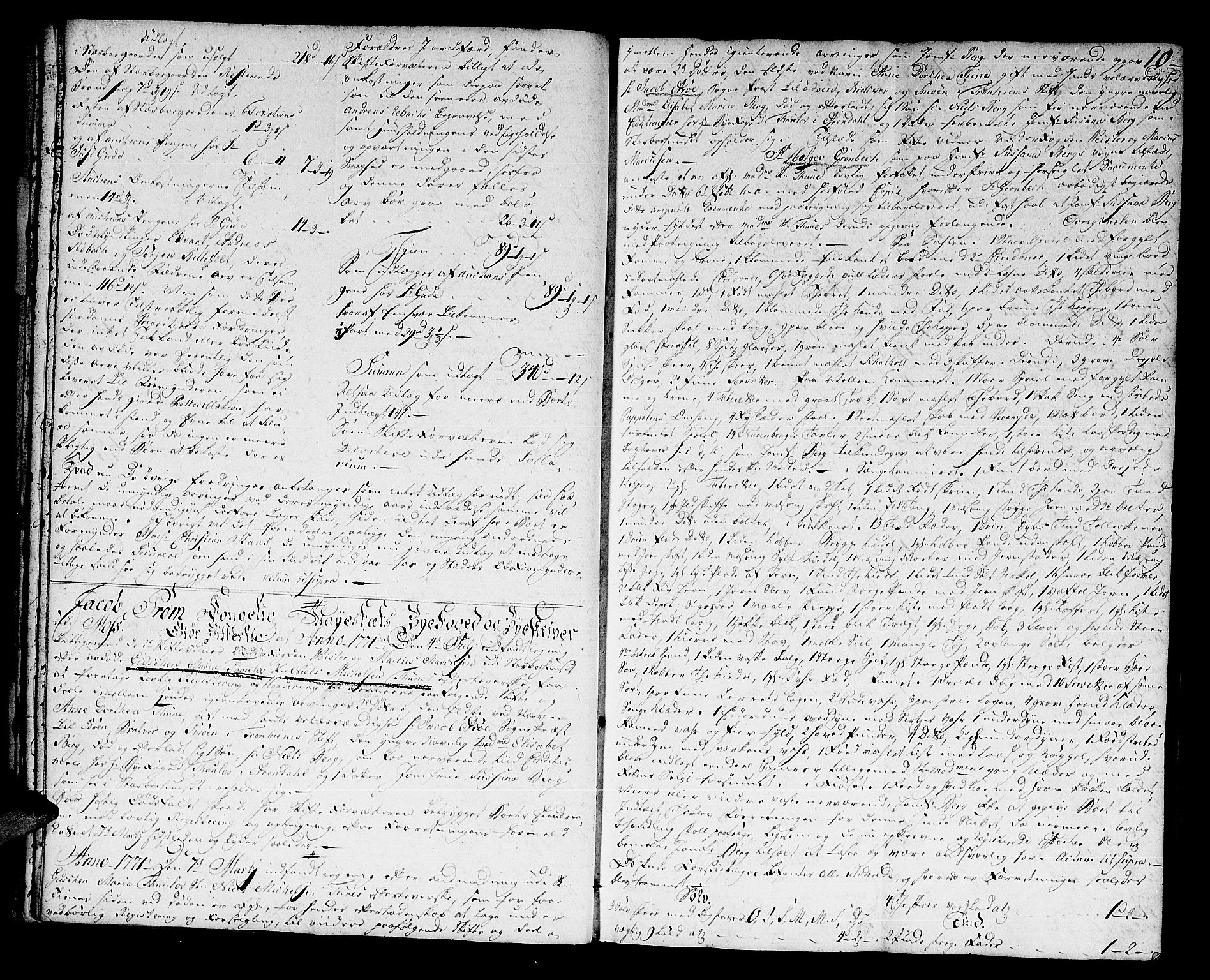 Moss byfogd, AV/SAO-A-10863/H/Hb/L0002: Skifteprotokoll - SPERRET. MIKROFILMET., 1771-1777, p. 9b-10a