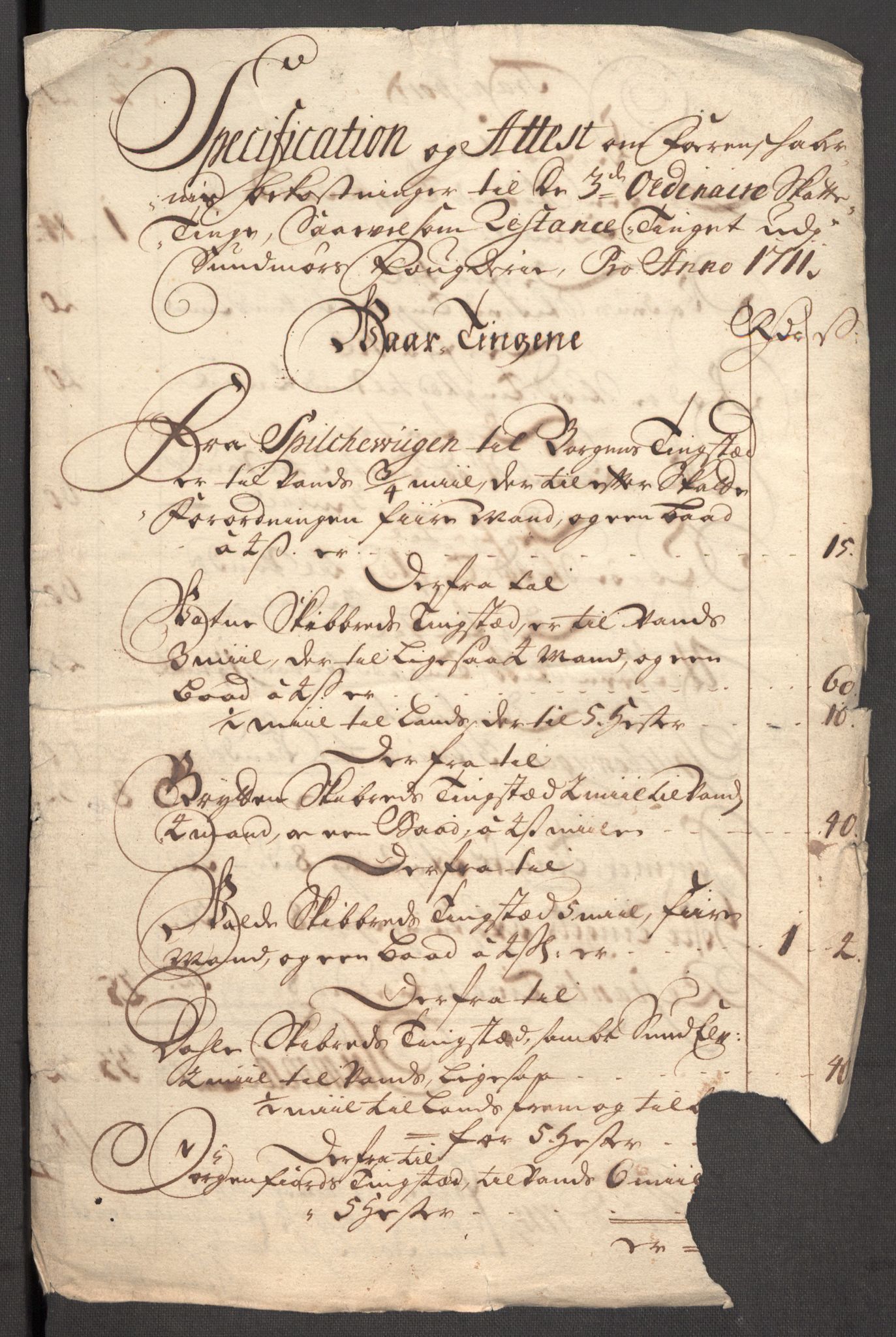 Rentekammeret inntil 1814, Reviderte regnskaper, Fogderegnskap, AV/RA-EA-4092/R54/L3564: Fogderegnskap Sunnmøre, 1711, p. 510