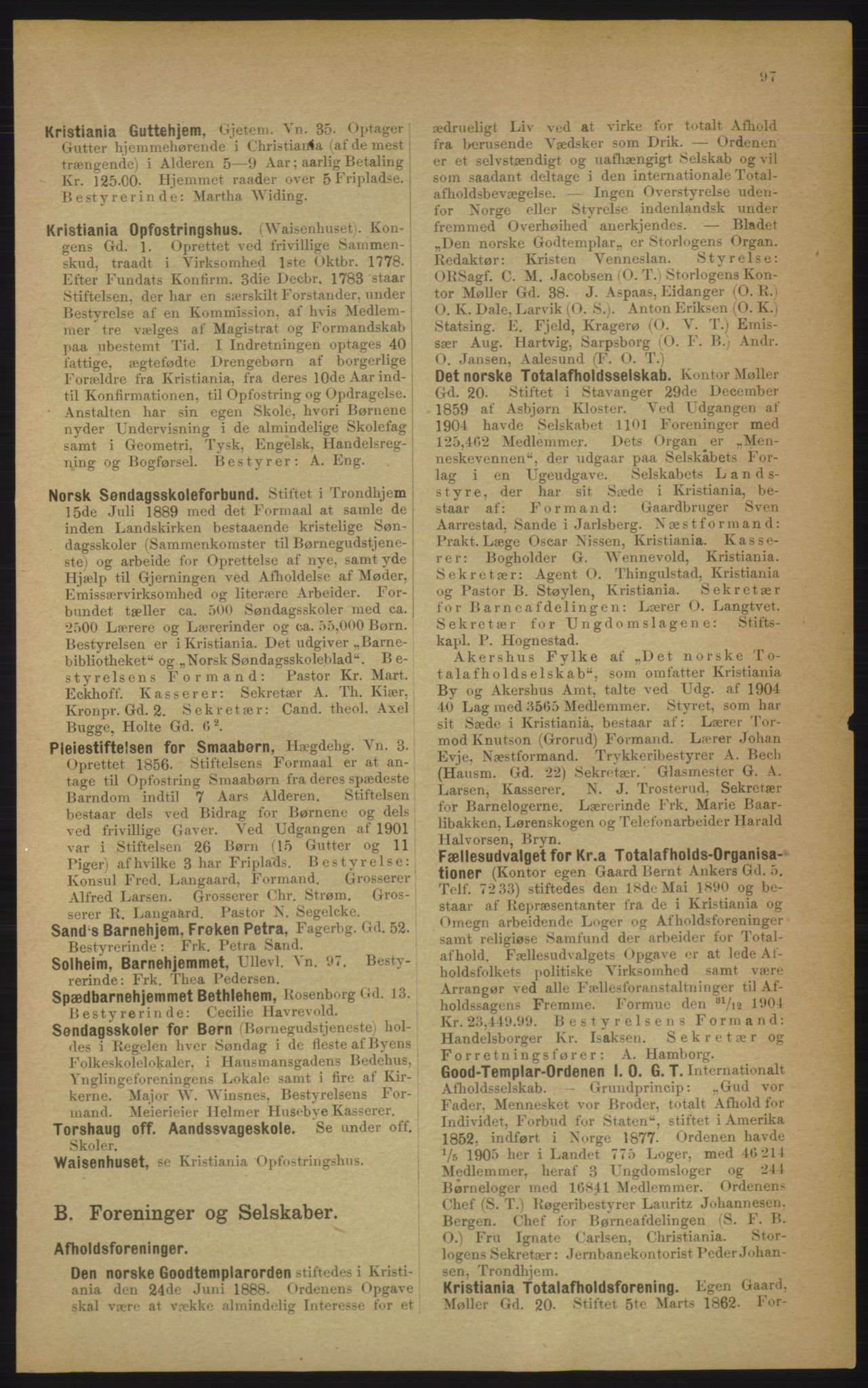 Kristiania/Oslo adressebok, PUBL/-, 1906, p. 97