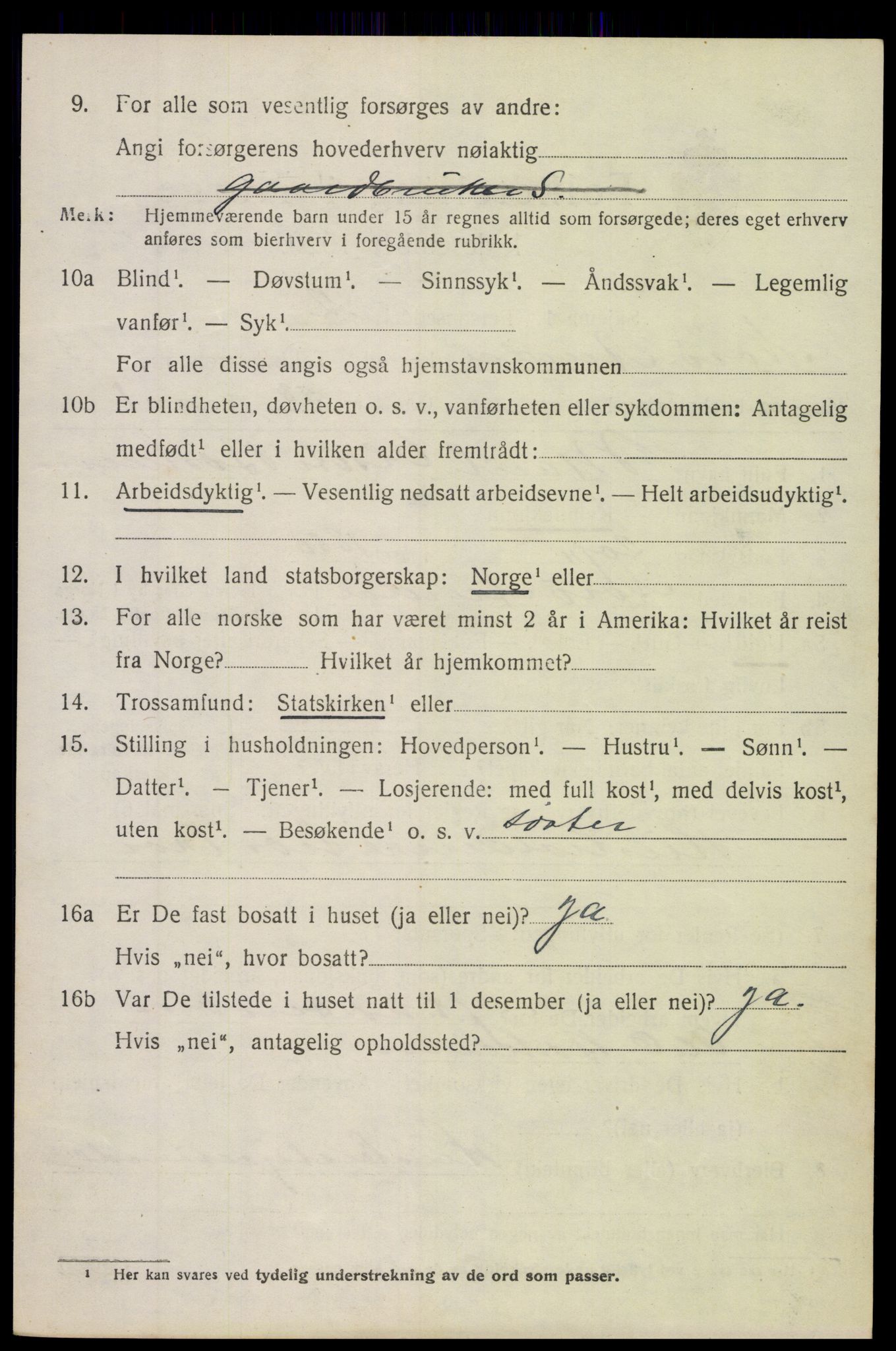 SAH, 1920 census for Nord-Aurdal, 1920, p. 6661