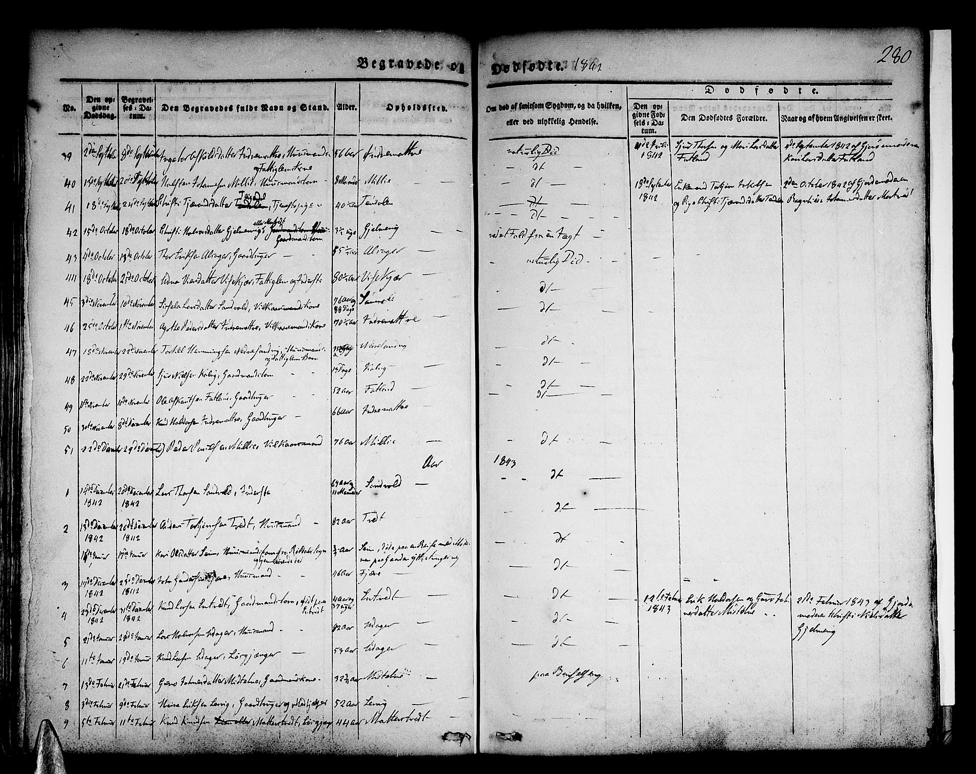 Skånevik sokneprestembete, AV/SAB-A-77801/H/Haa: Parish register (official) no. A 4, 1828-1848, p. 280