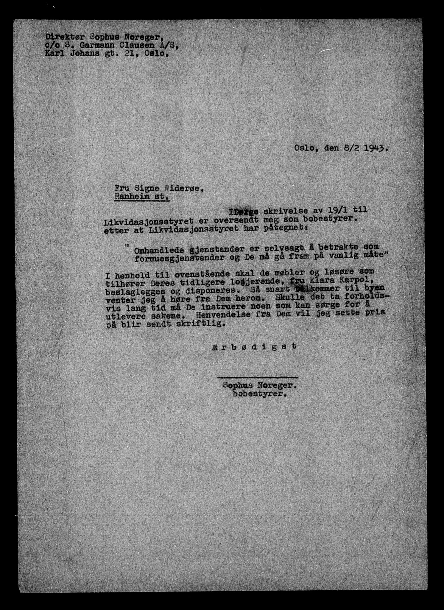 Justisdepartementet, Tilbakeføringskontoret for inndratte formuer, AV/RA-S-1564/H/Hc/Hcc/L0949: --, 1945-1947, p. 437